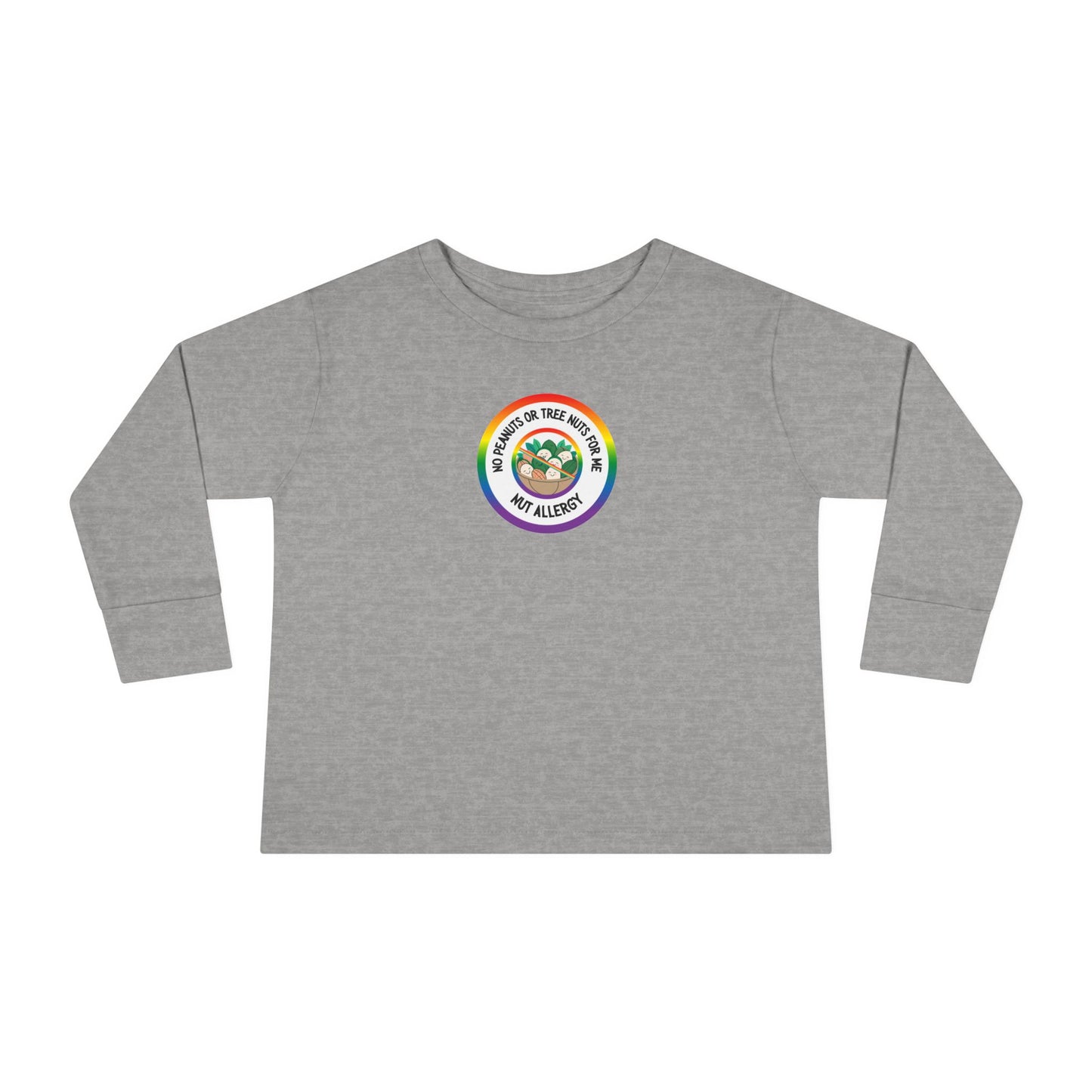 Nut Allergy Rainbow Logo Toddler Long Sleeve
