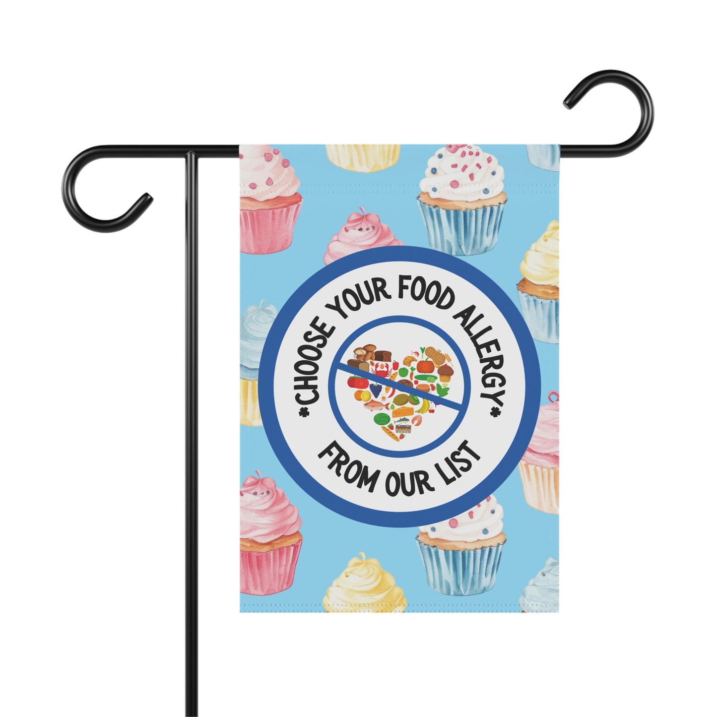Blue Cupcake Garden Flag