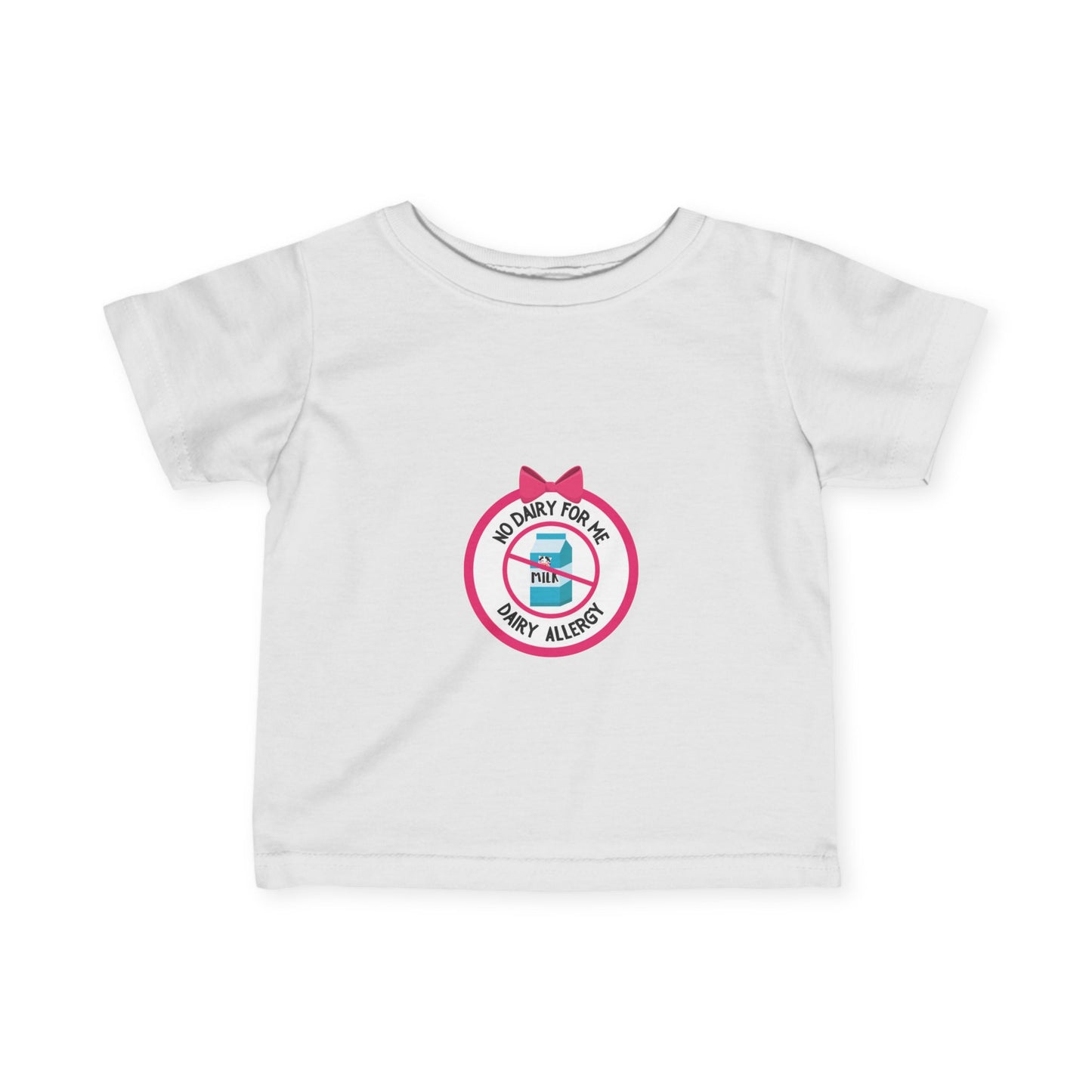 Dairy Allergy Pink Logo Baby Tee