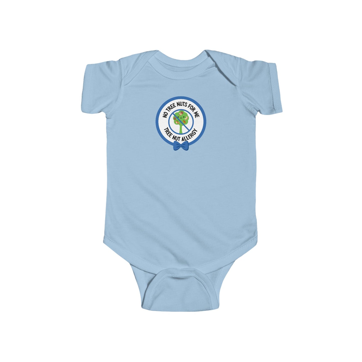 Tree Nut Allergy Blue Logo Short Sleeve Onesie