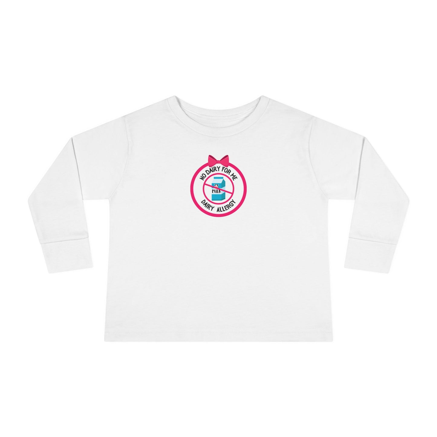 Dairy Allergy Pink Logo Toddler Long Sleeve