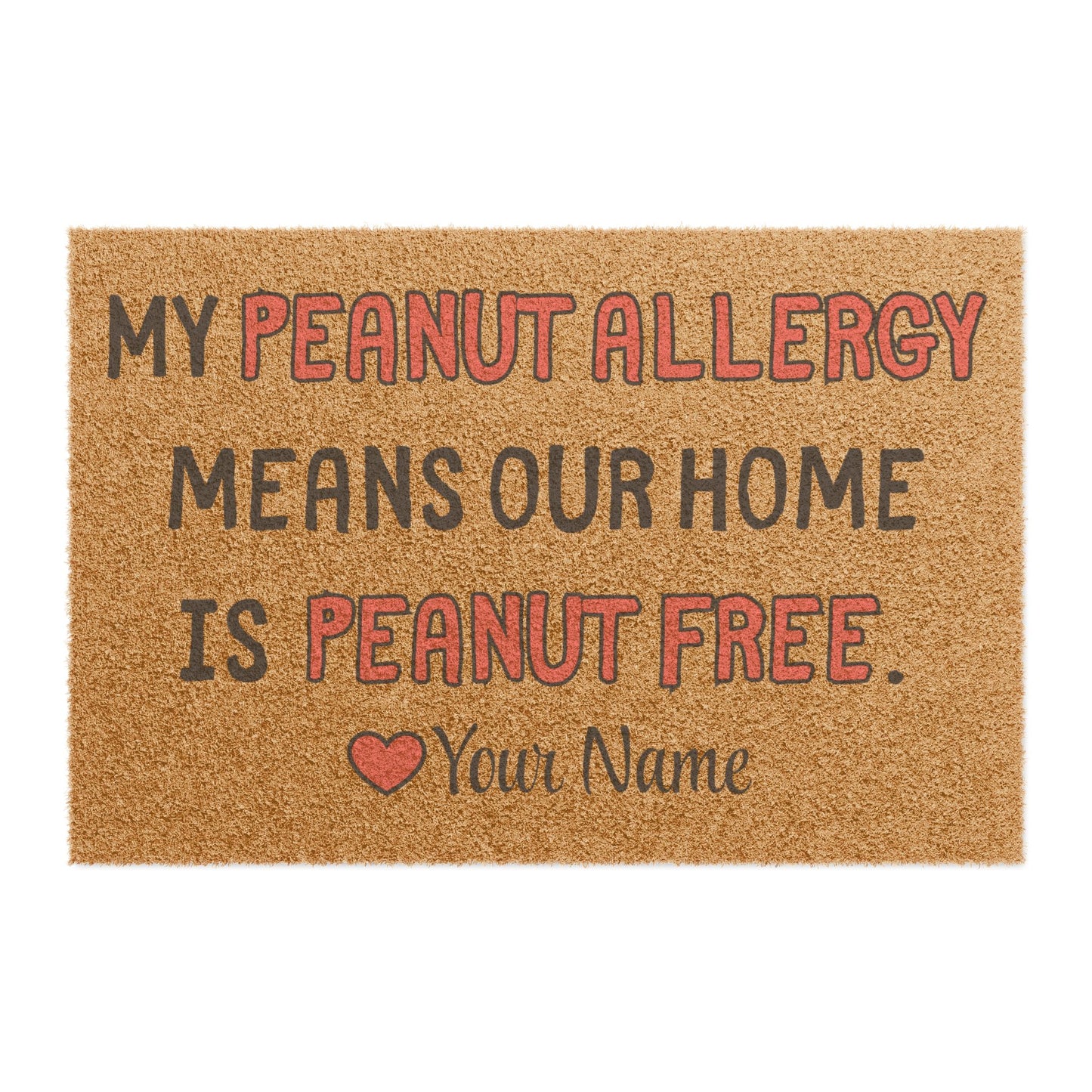 Peanut Allergy Doormat
