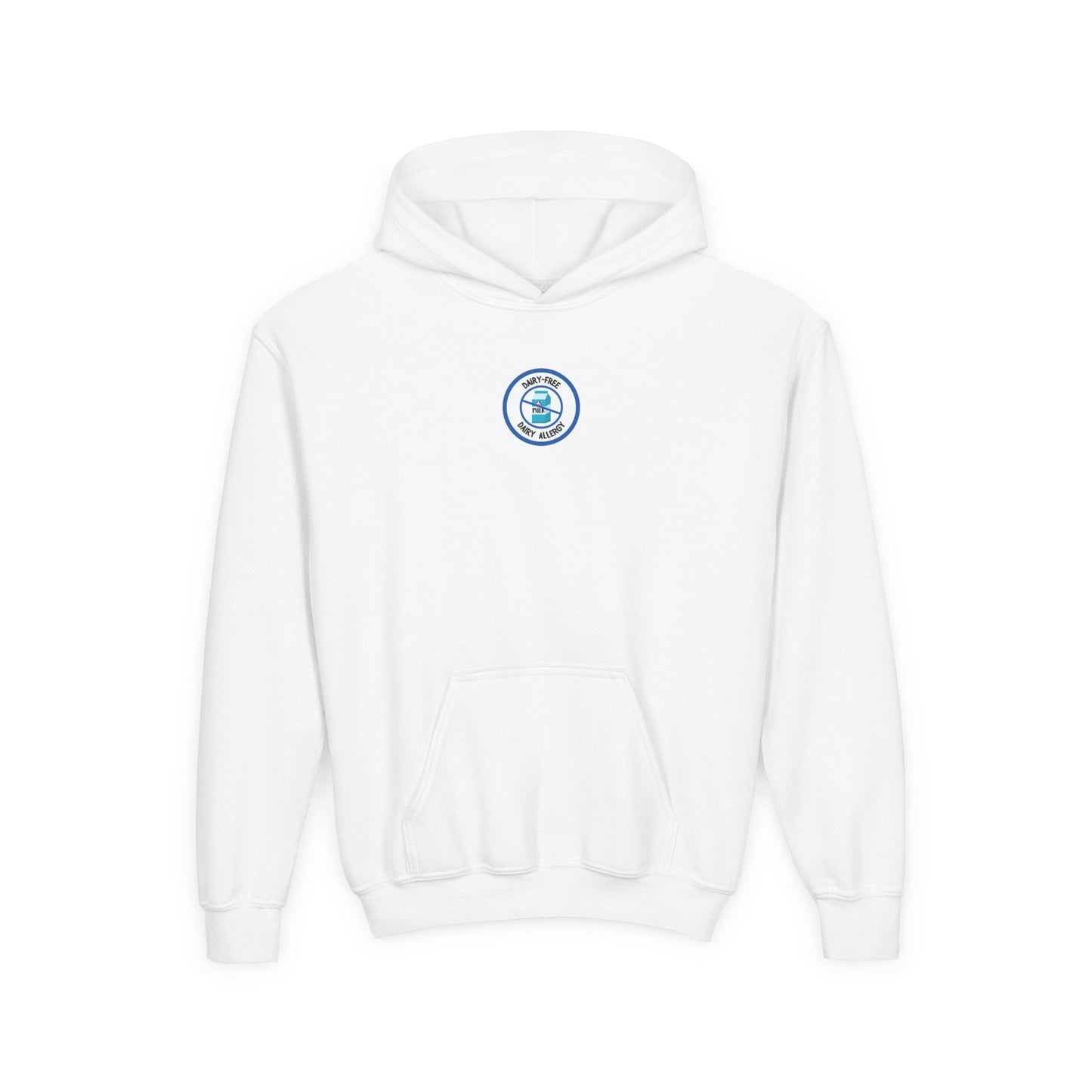 Dairy Allergy Blue Logo Youth Hoodie