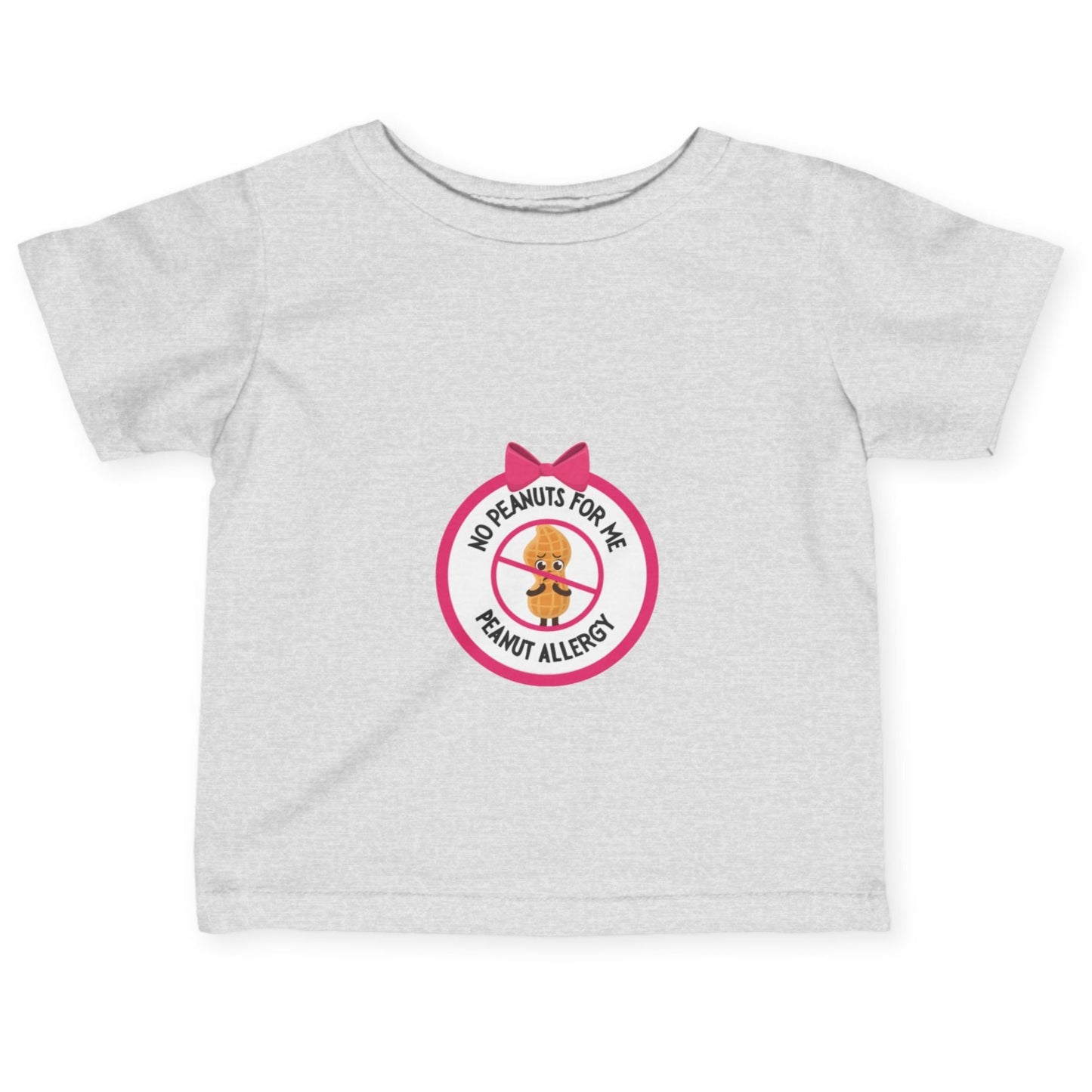 Peanut Allergy Pink Logo Baby Tee