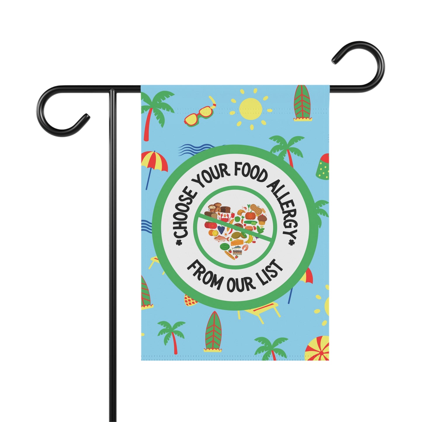 Light Blue Summer Garden Flag