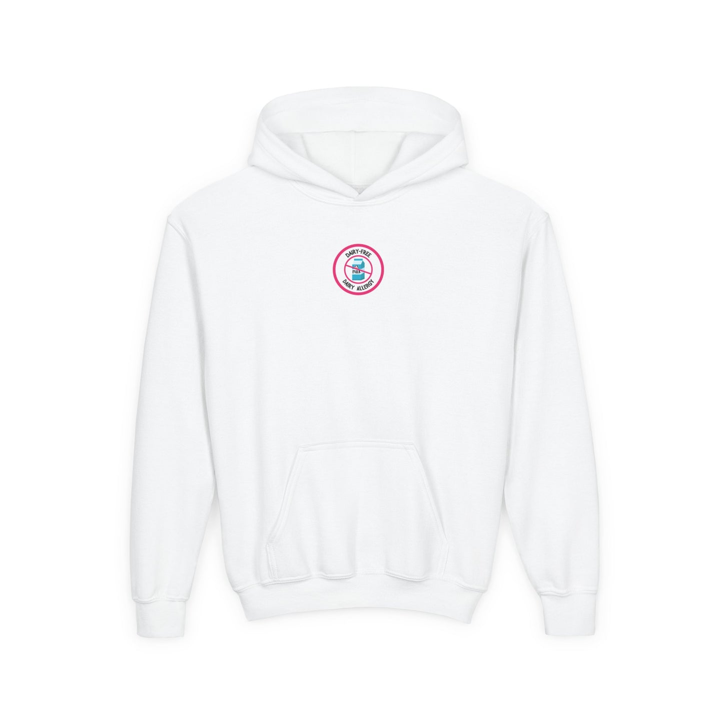 Dairy Allergy Pink Logo Youth Hoodie