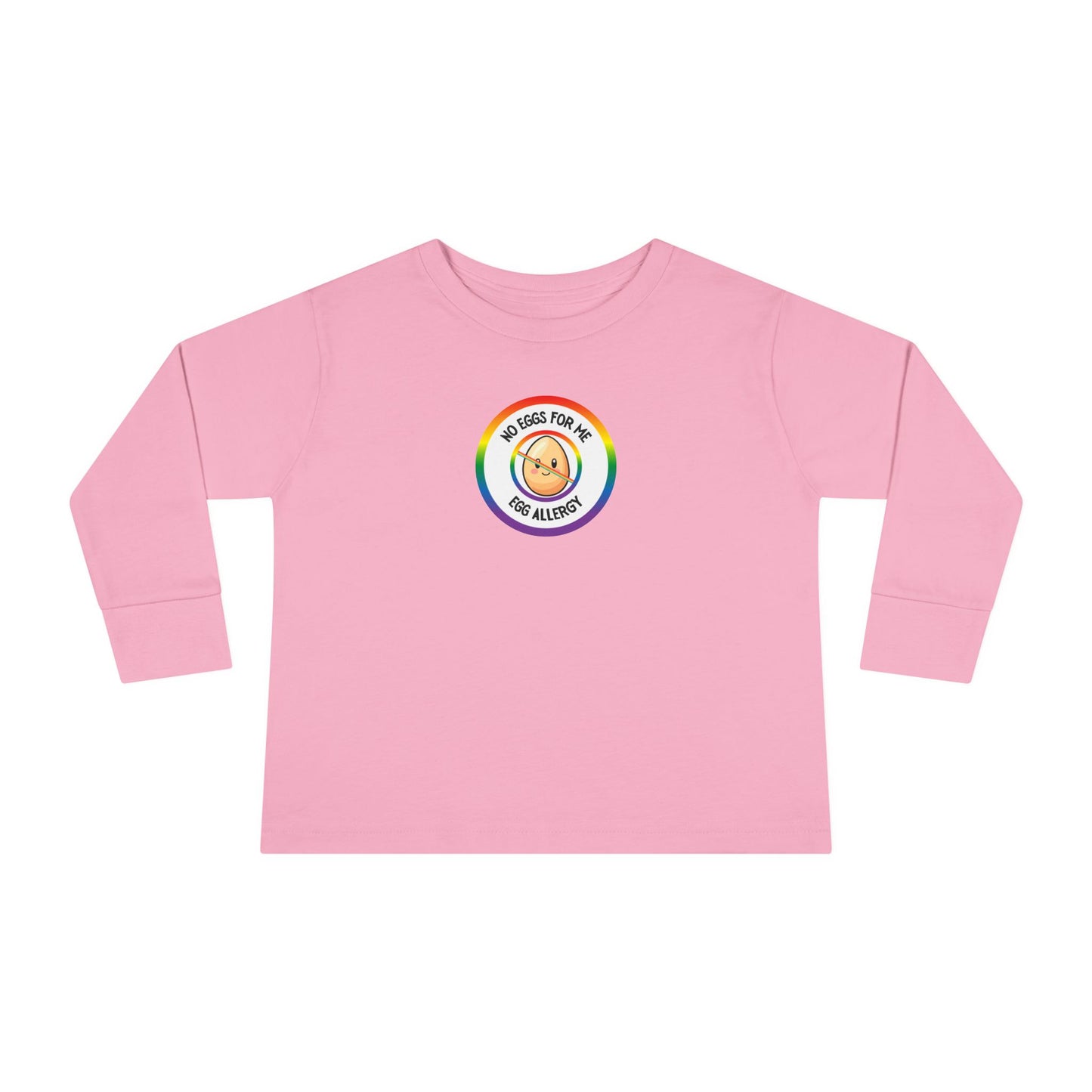 Egg Allergy Rainbow Logo Toddler Long Sleeve