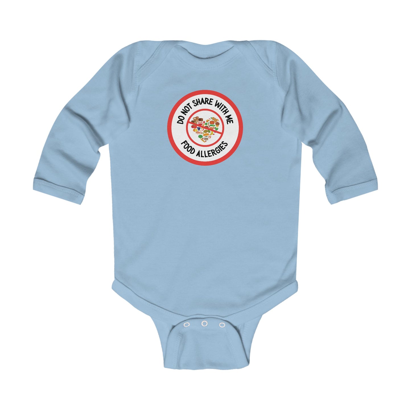 Multiple Allergies Red Logo Long Sleeve Onesie