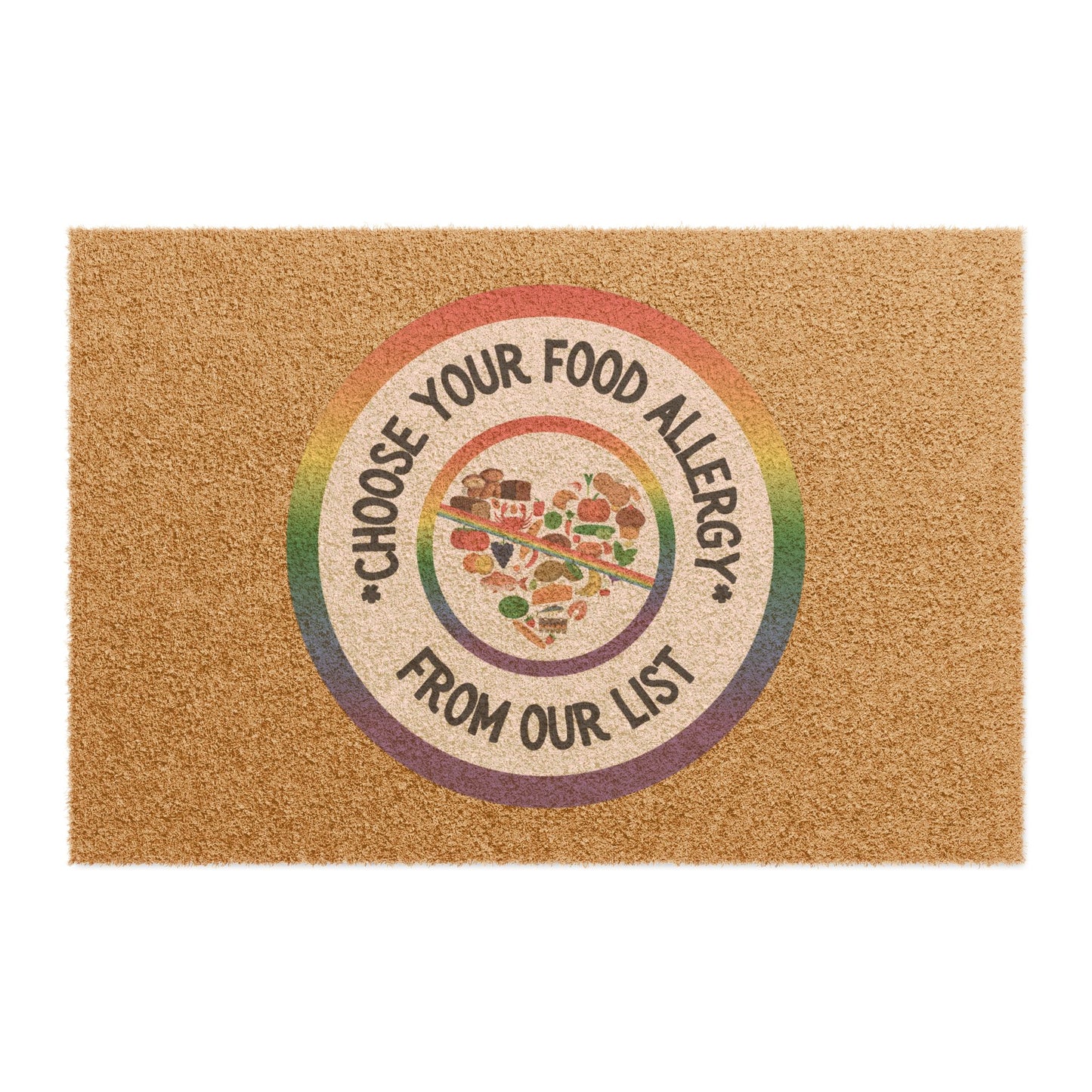 Food Allergy Rainbow Logo Doormat