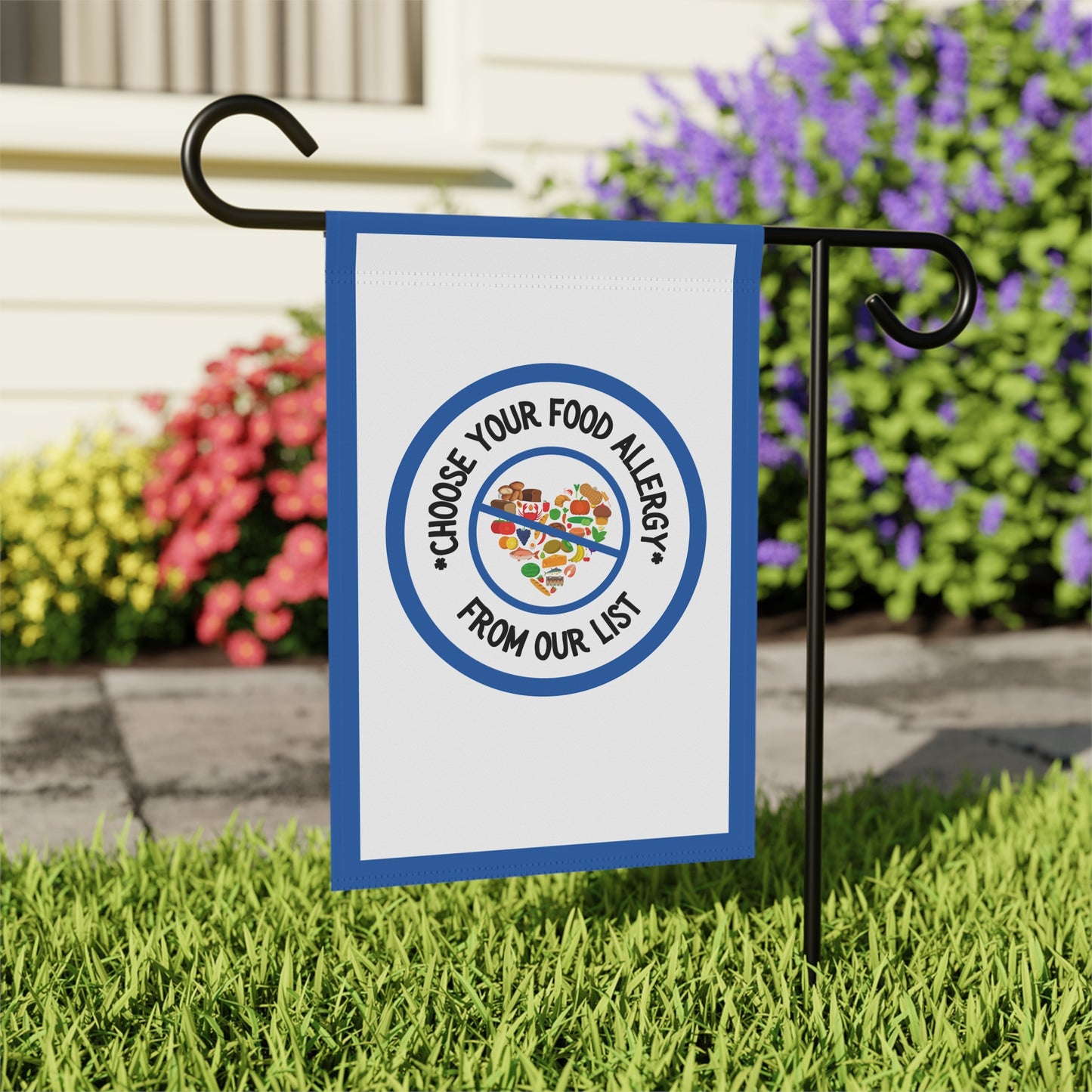 Blue Logo Garden Flag