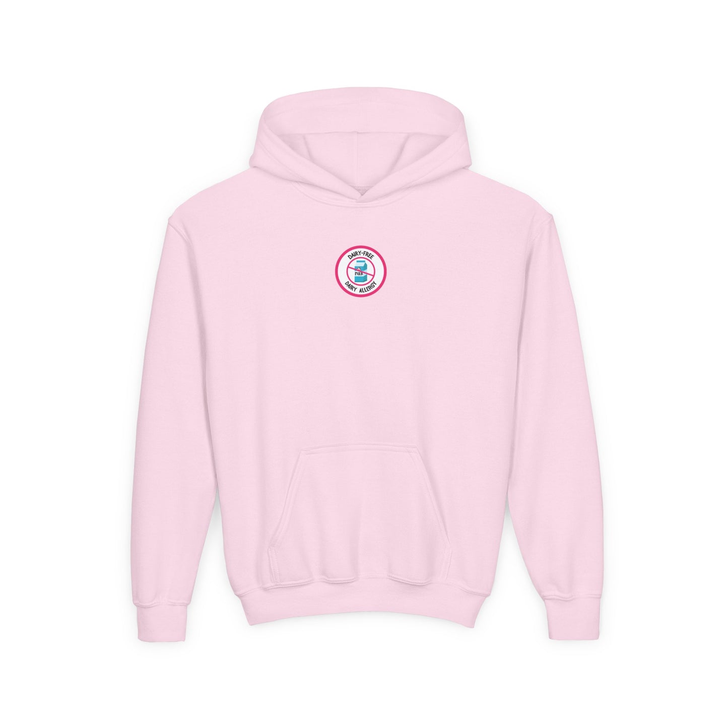 Dairy Allergy Pink Logo Youth Hoodie