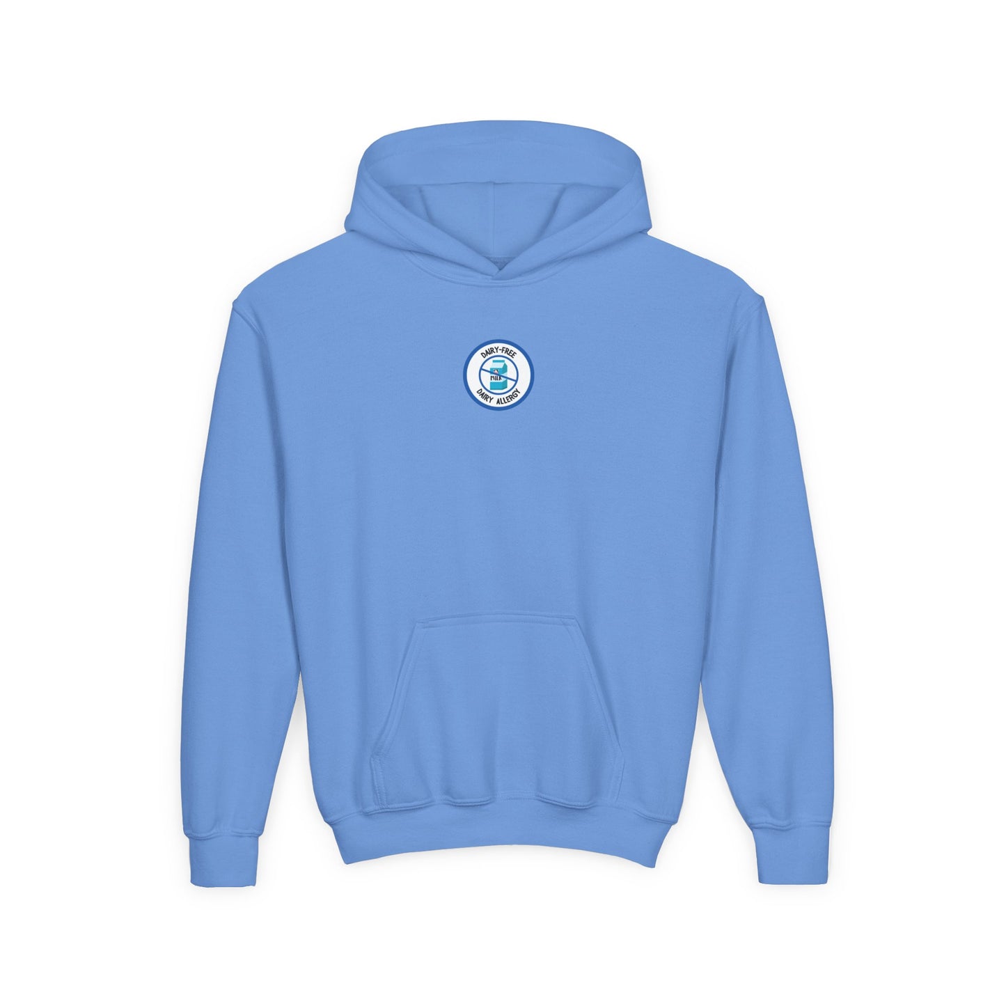 Dairy Allergy Blue Logo Youth Hoodie