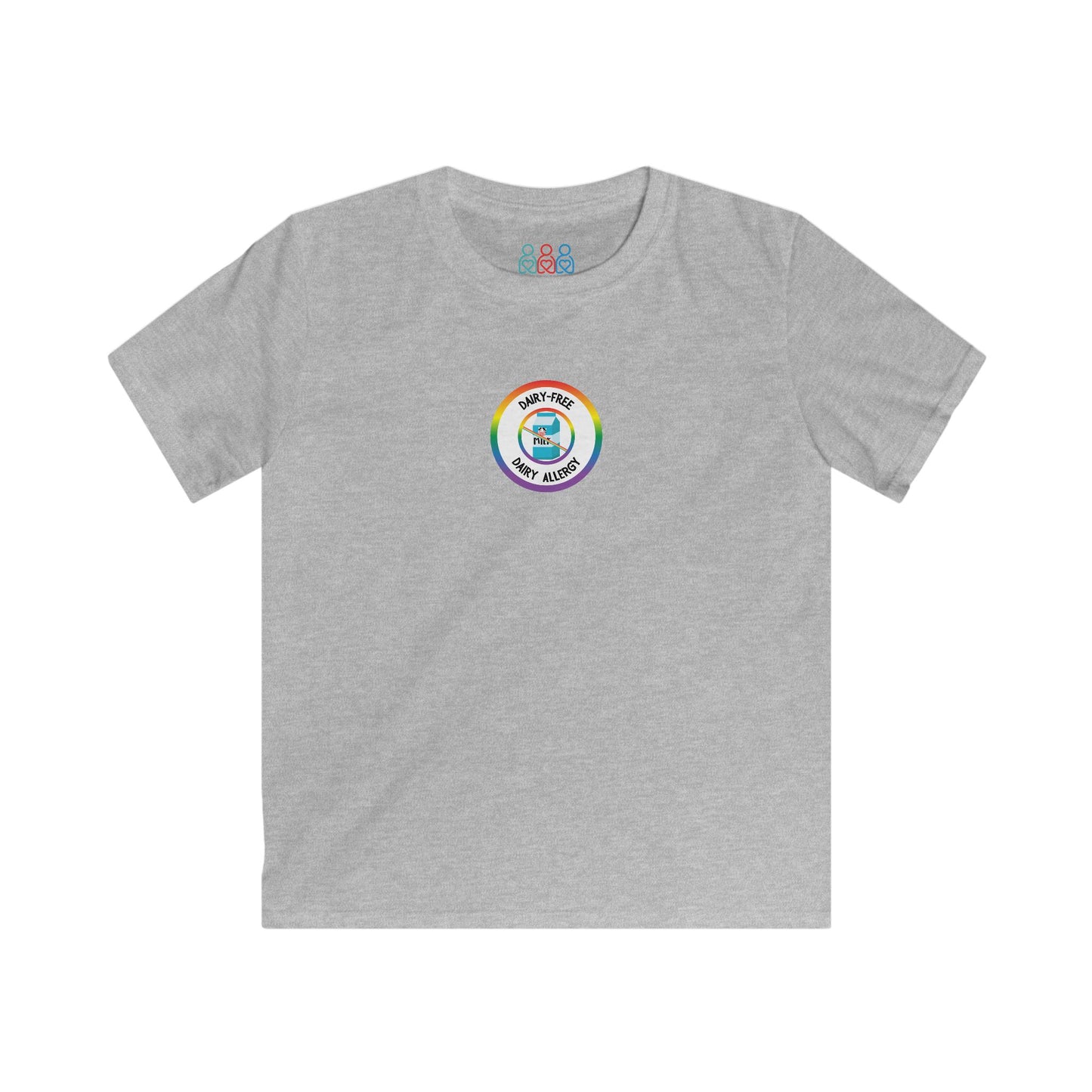 Dairy Allergy Rainbow Logo Youth Tee