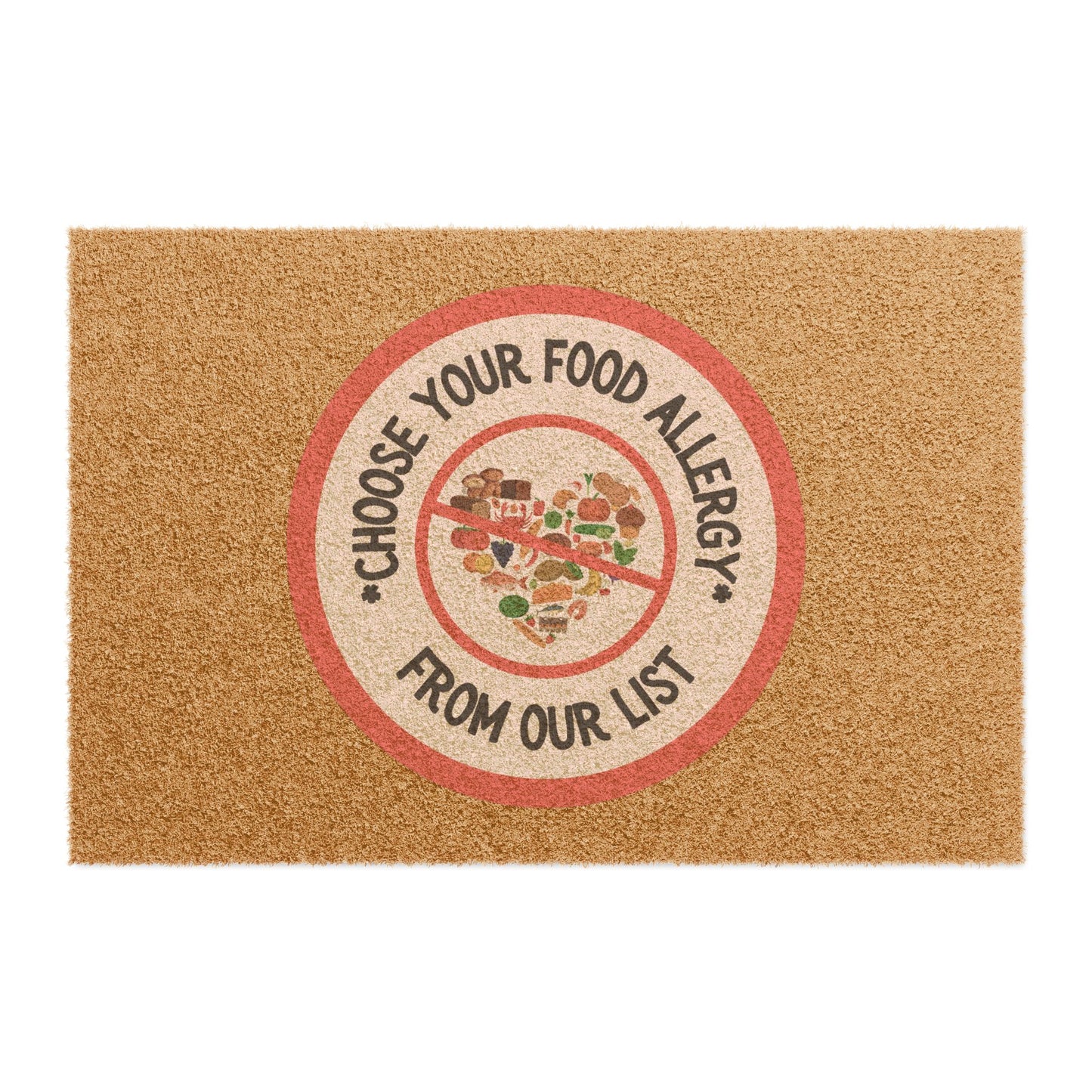 Food Allergy Red Logo Doormat