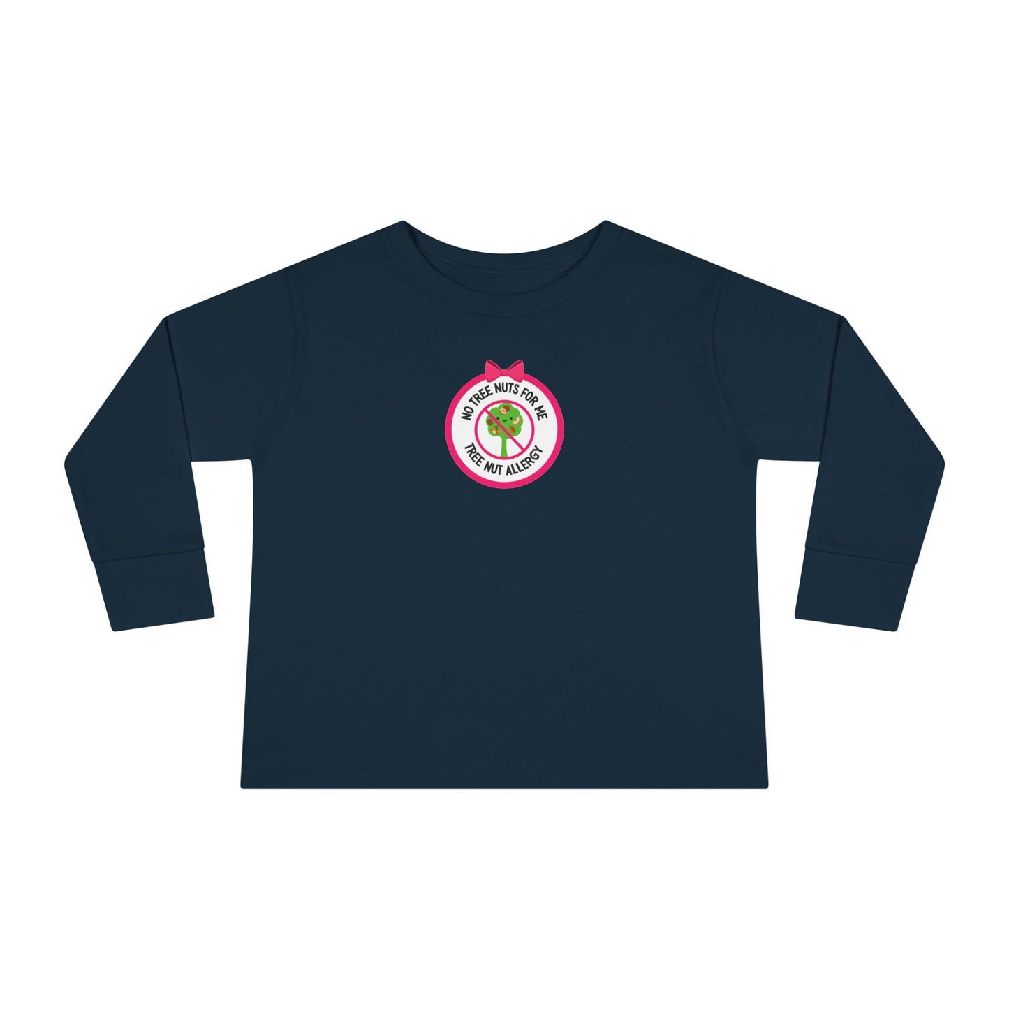 Tree Nut Allergy Pink Logo Toddler Long Sleeve
