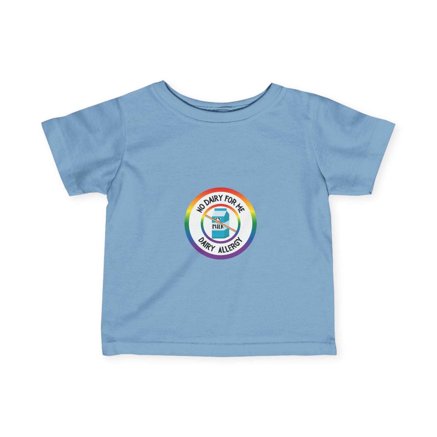 Dairy Allergy Rainbow Logo Baby Tee