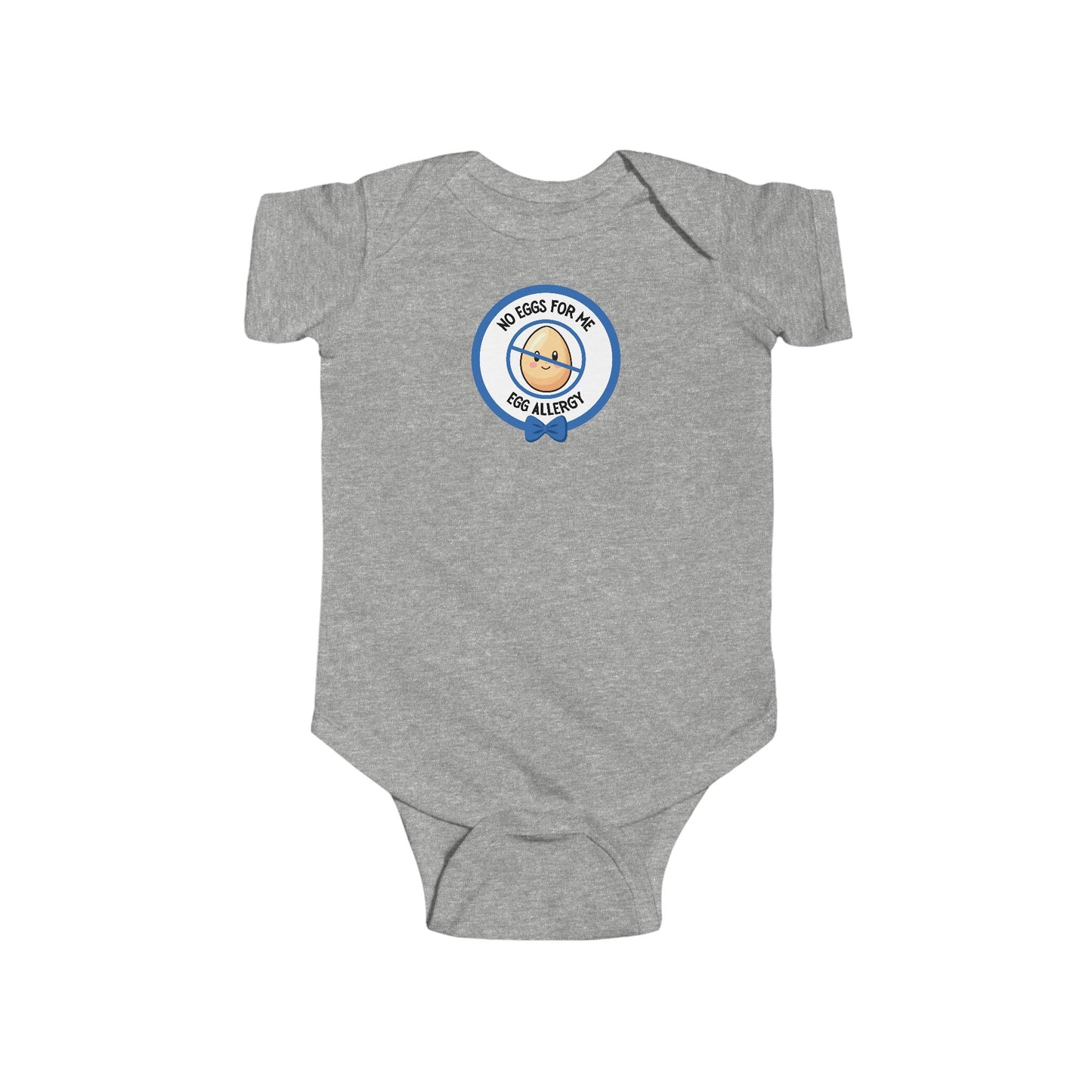 Egg Allergy Blue Logo Short Sleeve Onesie