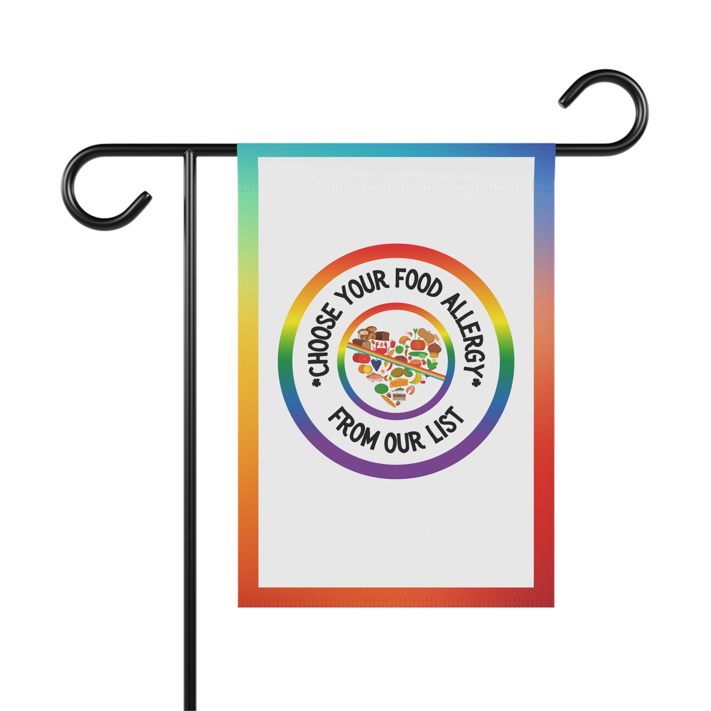 Rainbow Logo Garden Flag
