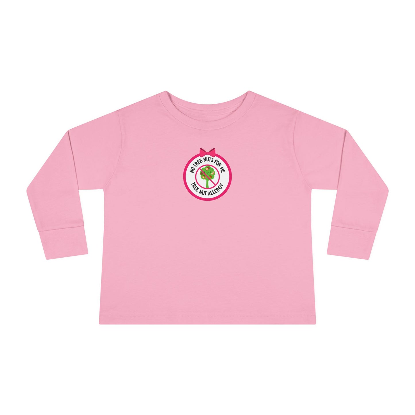 Tree Nut Allergy Pink Logo Toddler Long Sleeve