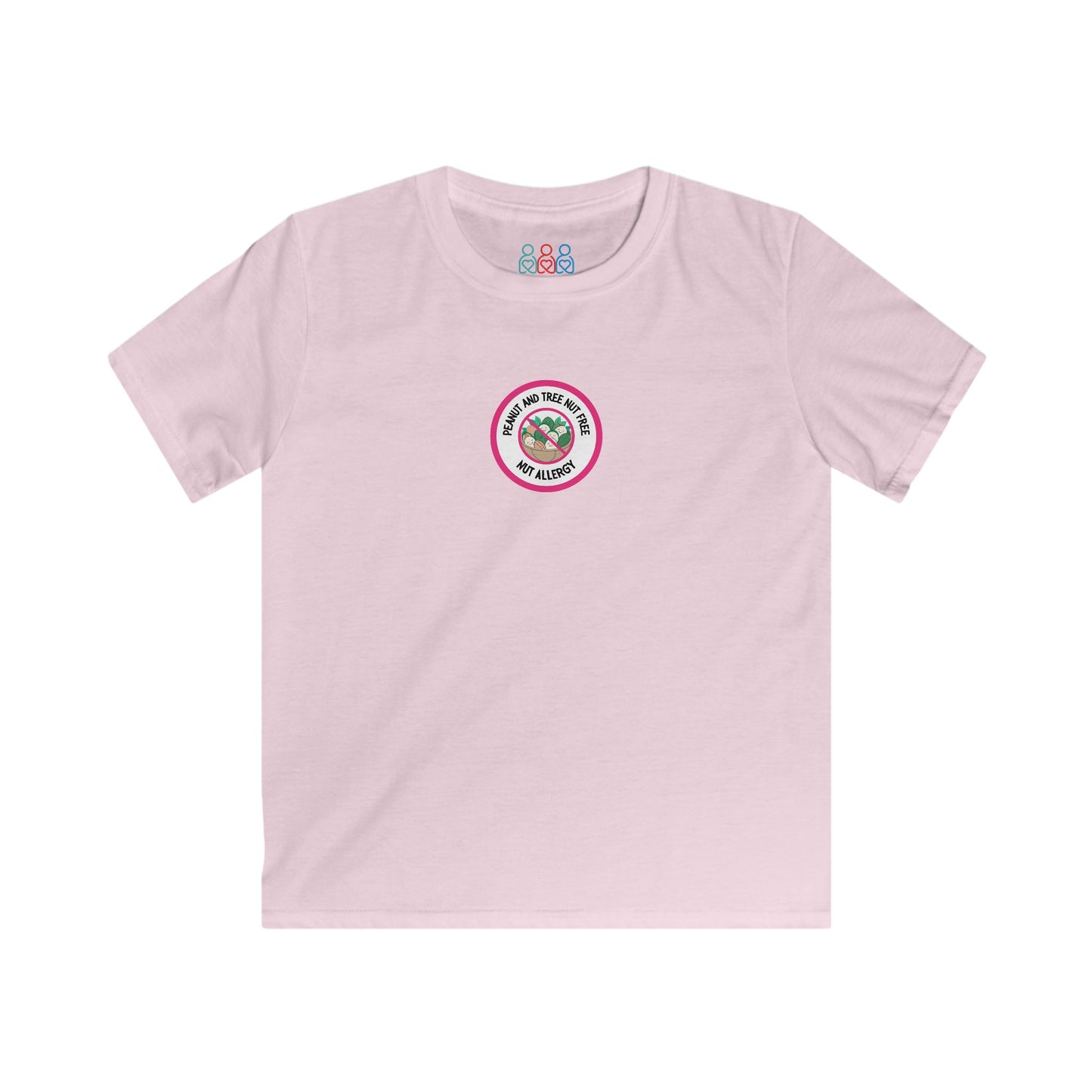 Nut Allergy Pink Logo Youth Tee
