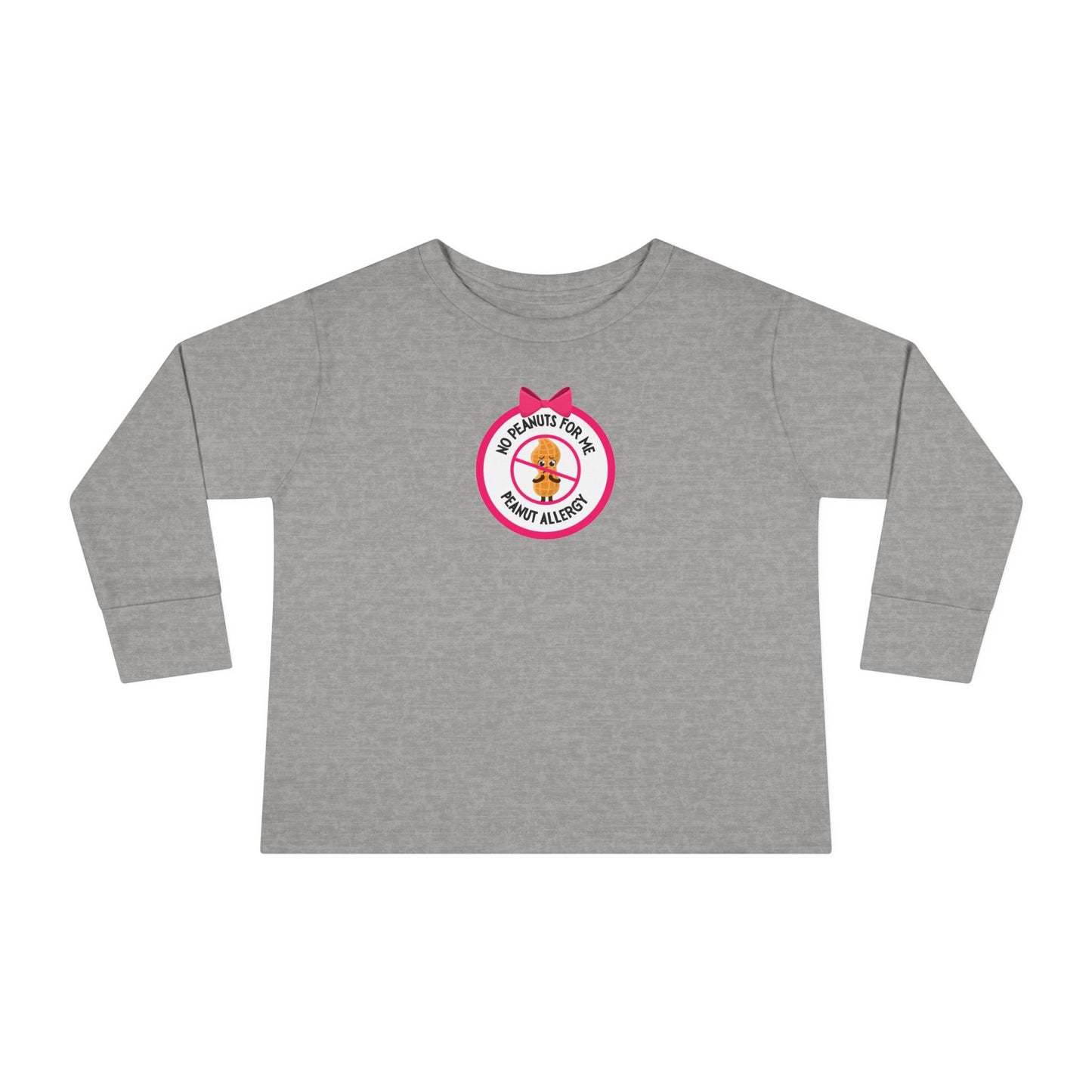 Peanut Allergy Pink Logo Toddler Long Sleeve