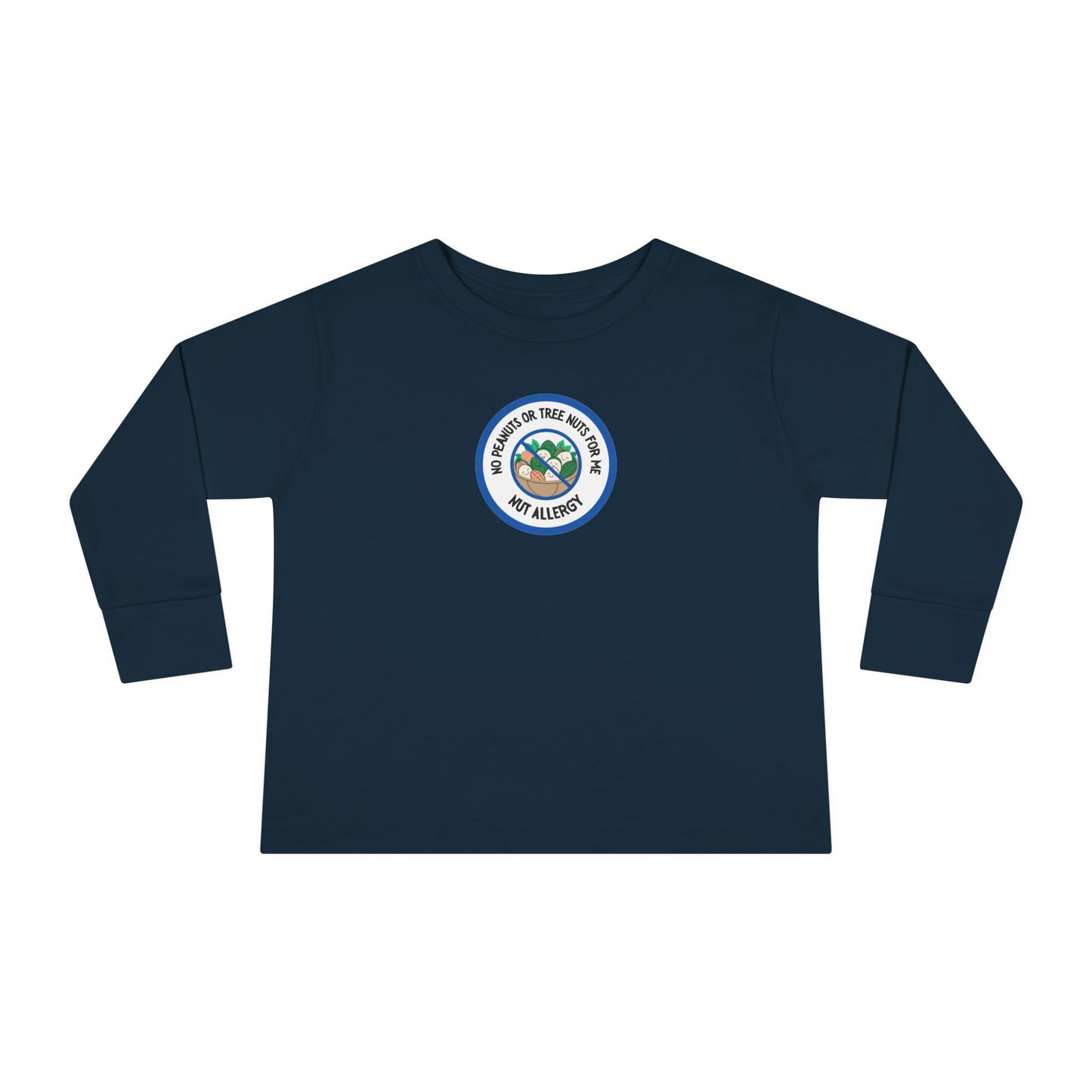 Nut Allergy Blue Logo Toddler Long Sleeve