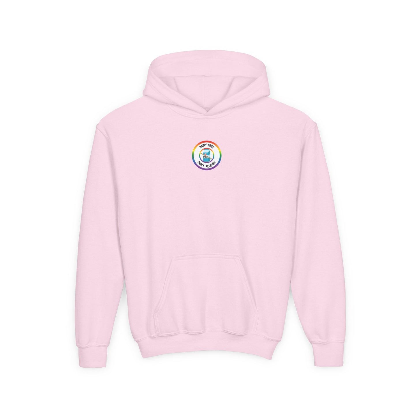 Dairy Allergy Rainbow Logo Youth Hoodie