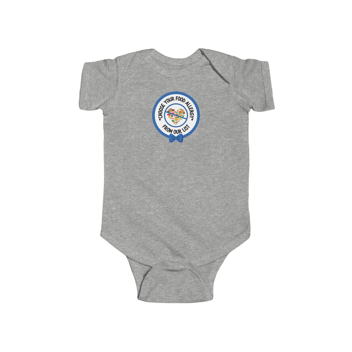 Other Food Allergies Blue Logo Short Sleeve Onesie