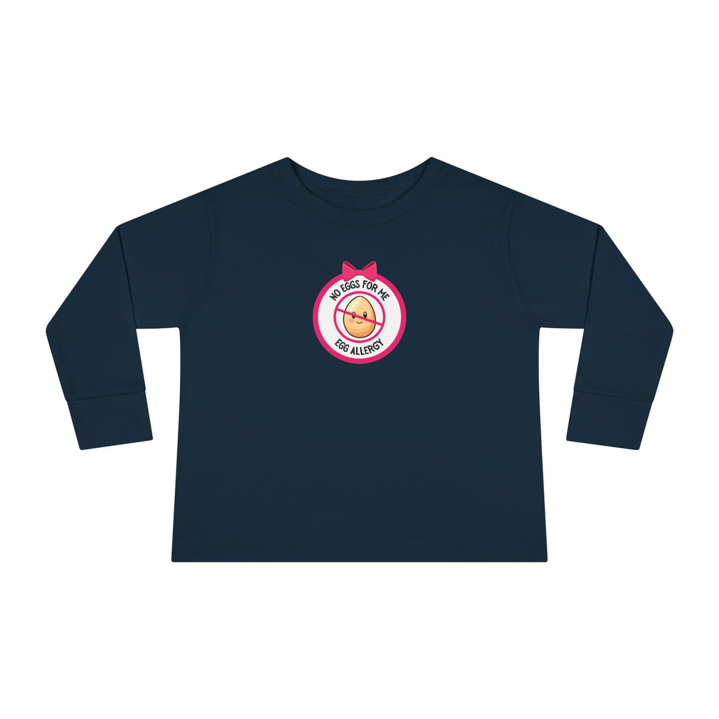 Egg Allergy Pink Logo Toddler Long Sleeve
