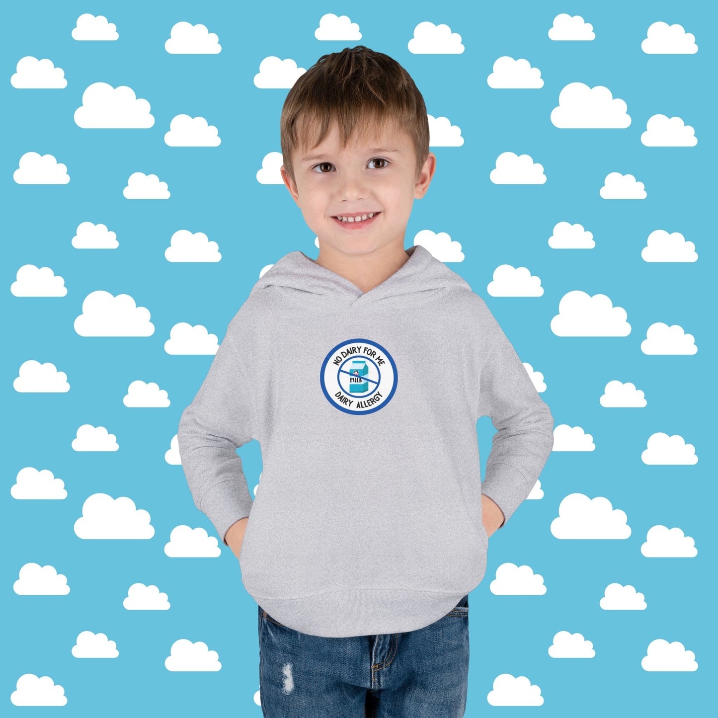 Dairy Allergy Blue Logo Toddler Hoodie