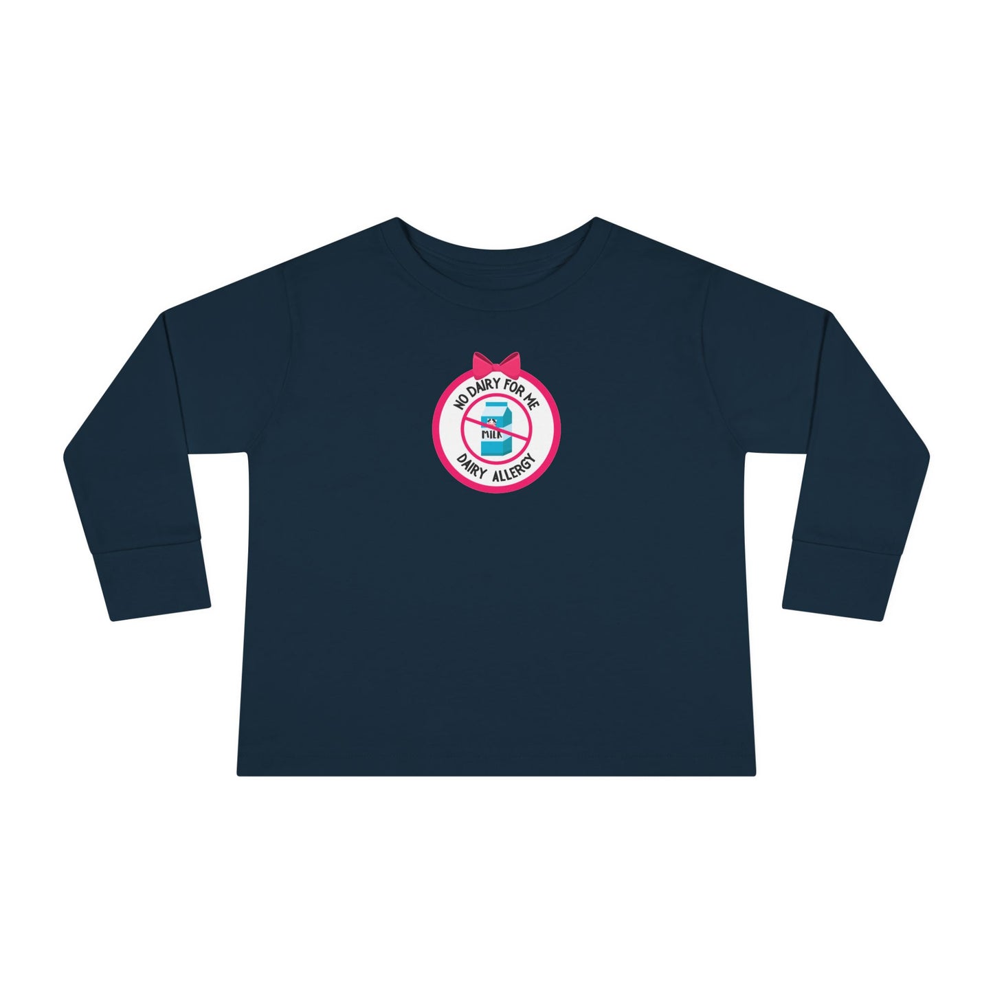 Dairy Allergy Pink Logo Toddler Long Sleeve