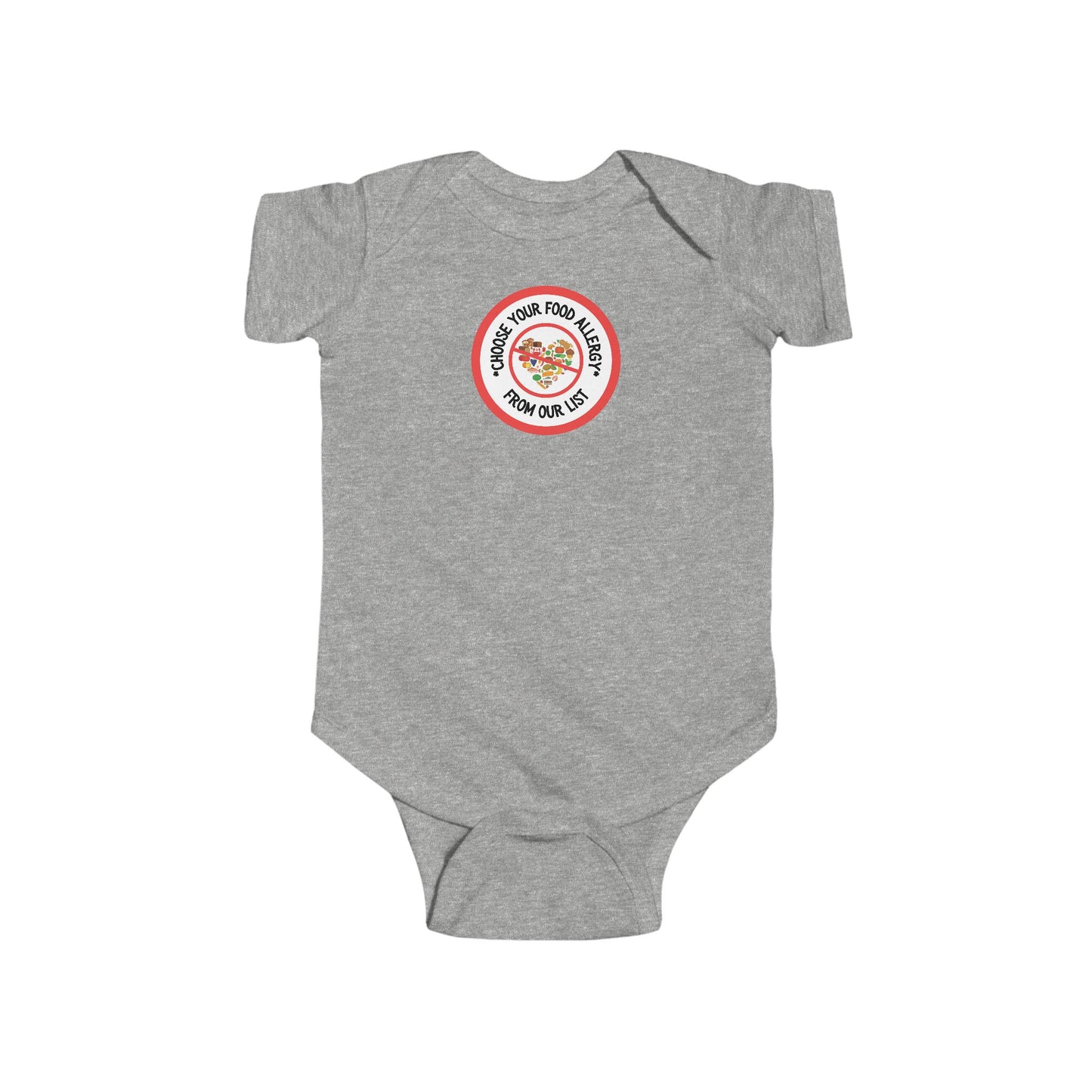 Other Food Allergies Red Logo Short Sleeve Onesie