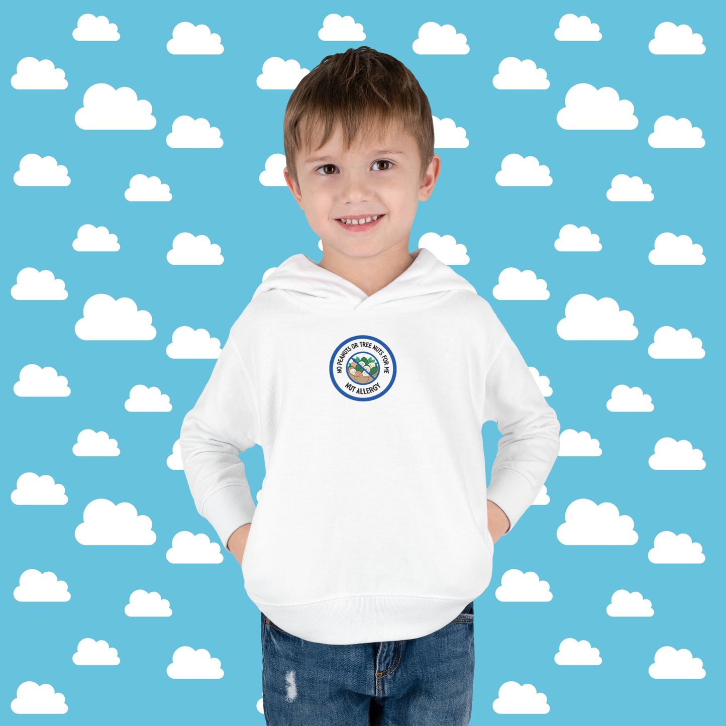 Nut Allergy Blue Logo Toddler Hoodie