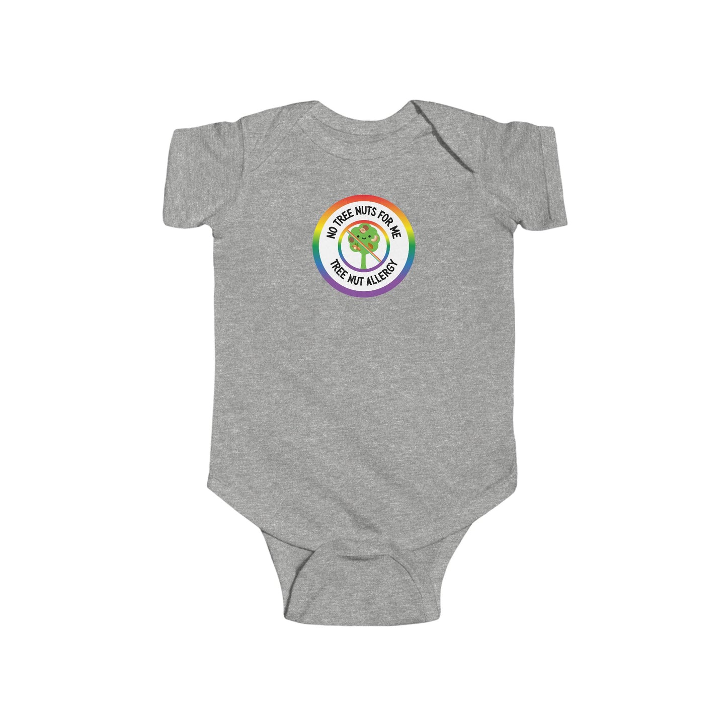 Tree Nut Allergy Rainbow Logo Short Sleeve Onesie
