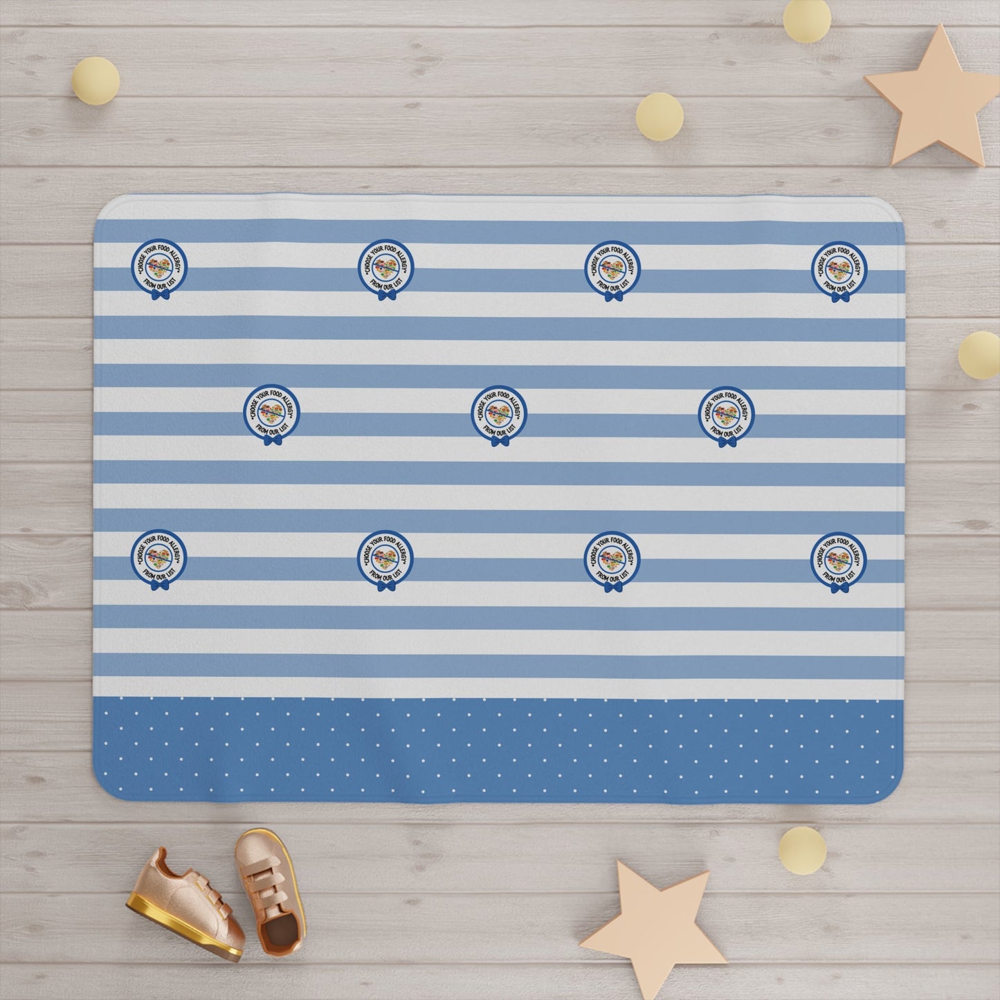 Blue Striped Baby Blanket
