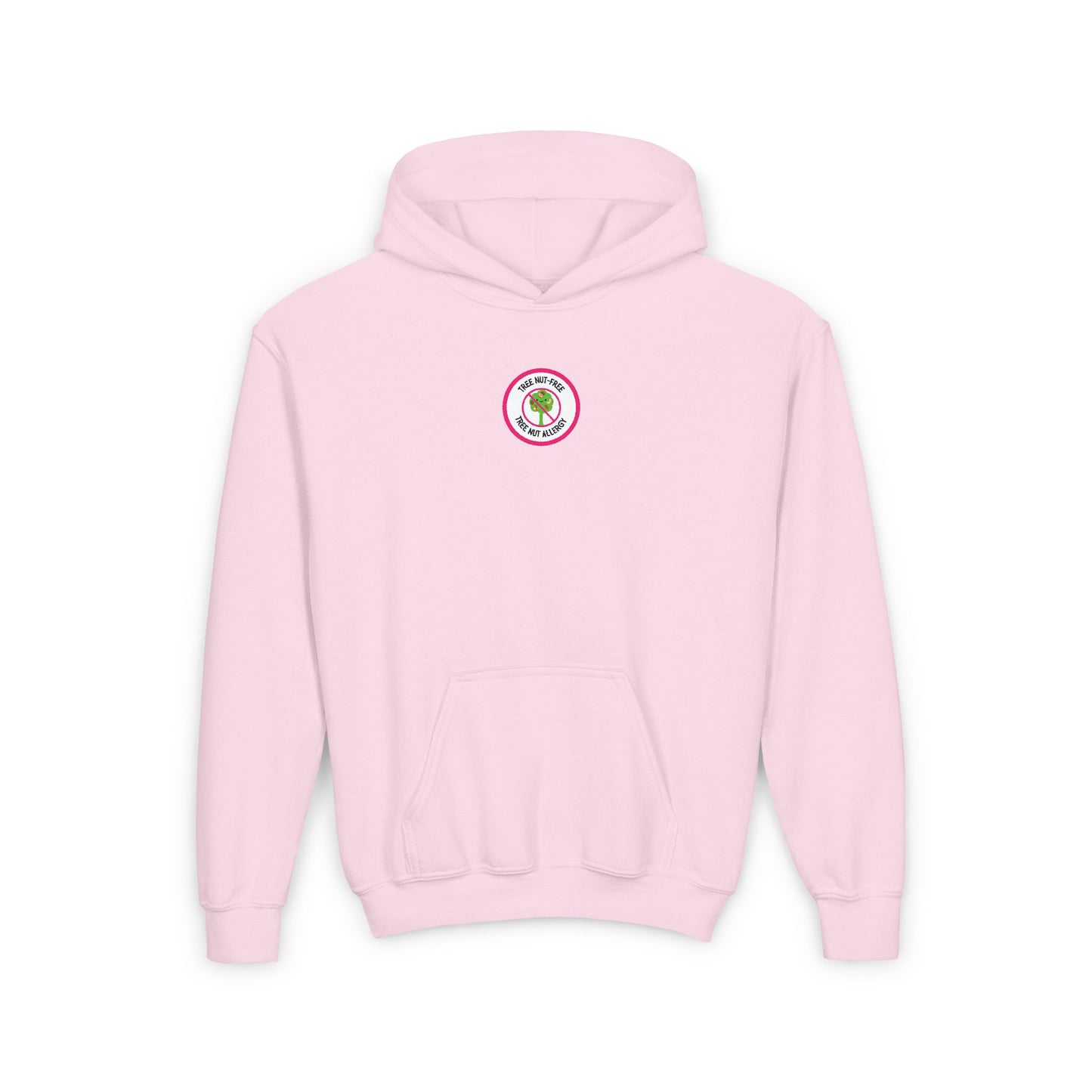 Tree Nut Allergy Pink Logo Youth Hoodie