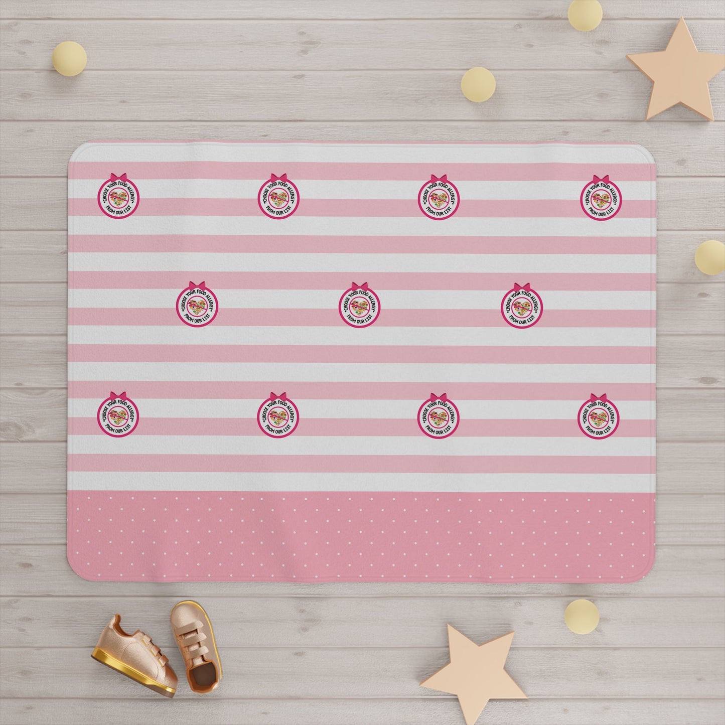 Pink Striped Baby Blanket
