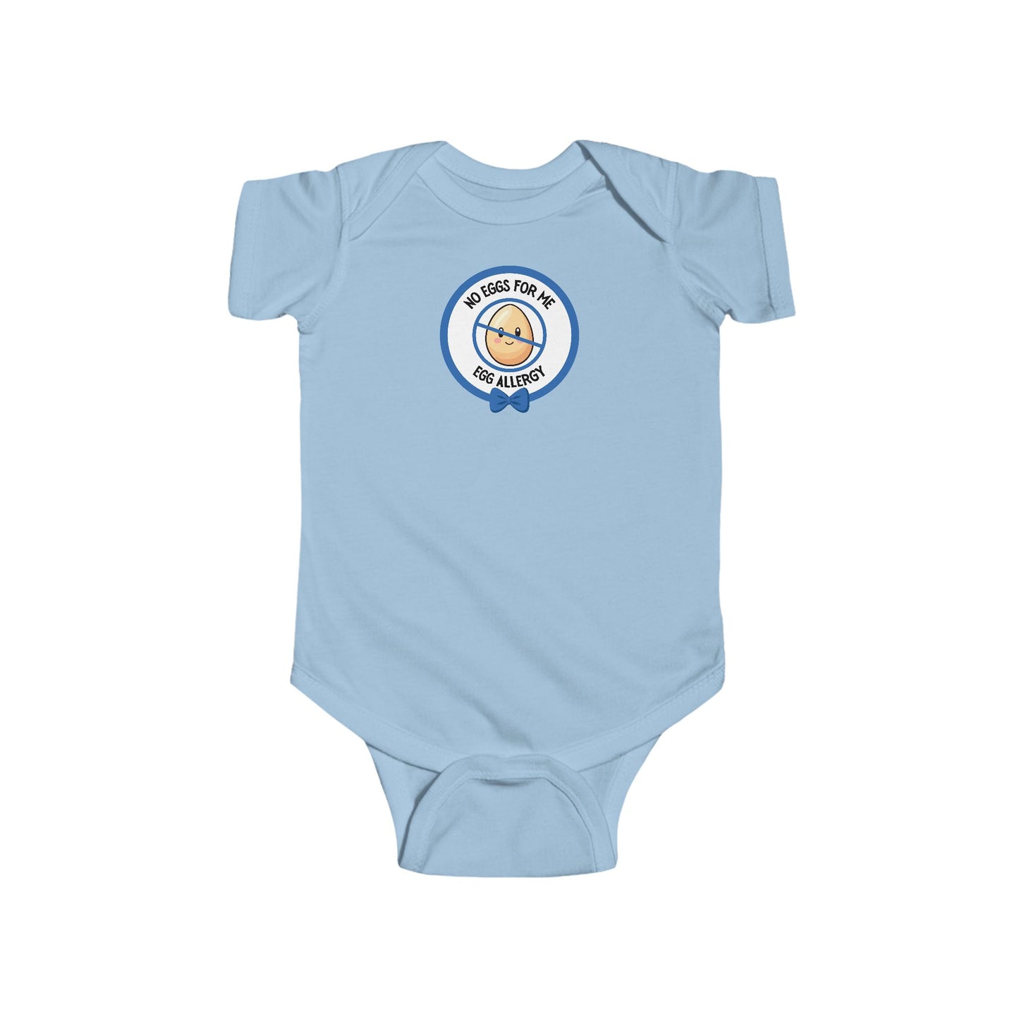 Egg Allergy Blue Logo Short Sleeve Onesie