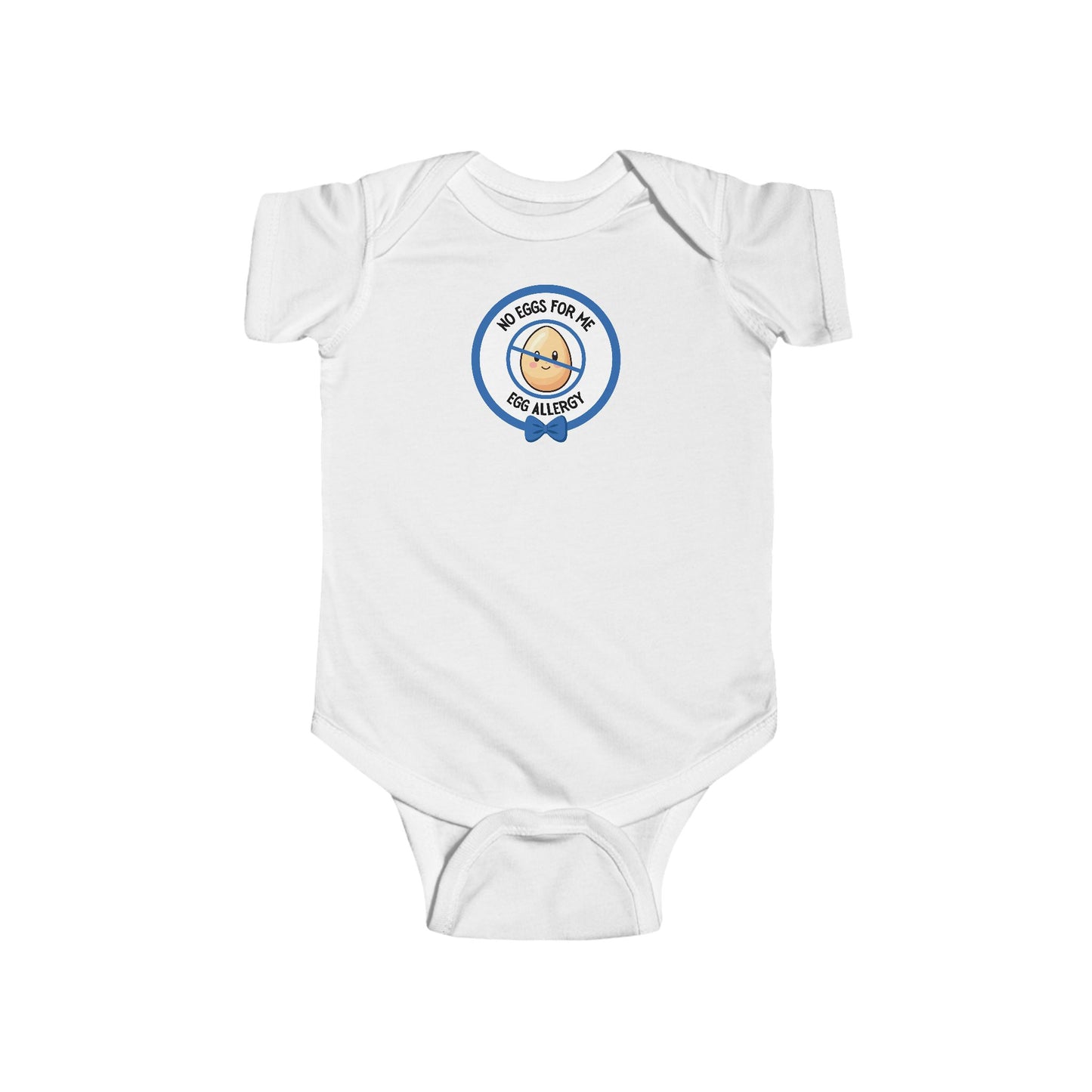 Egg Allergy Blue Logo Short Sleeve Onesie