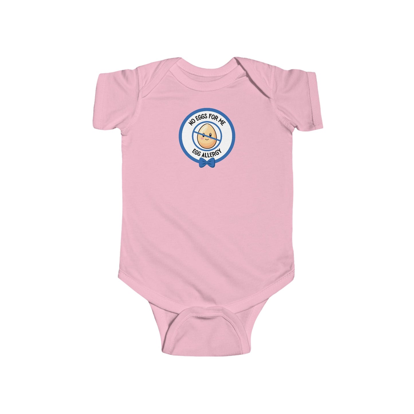 Egg Allergy Blue Logo Short Sleeve Onesie