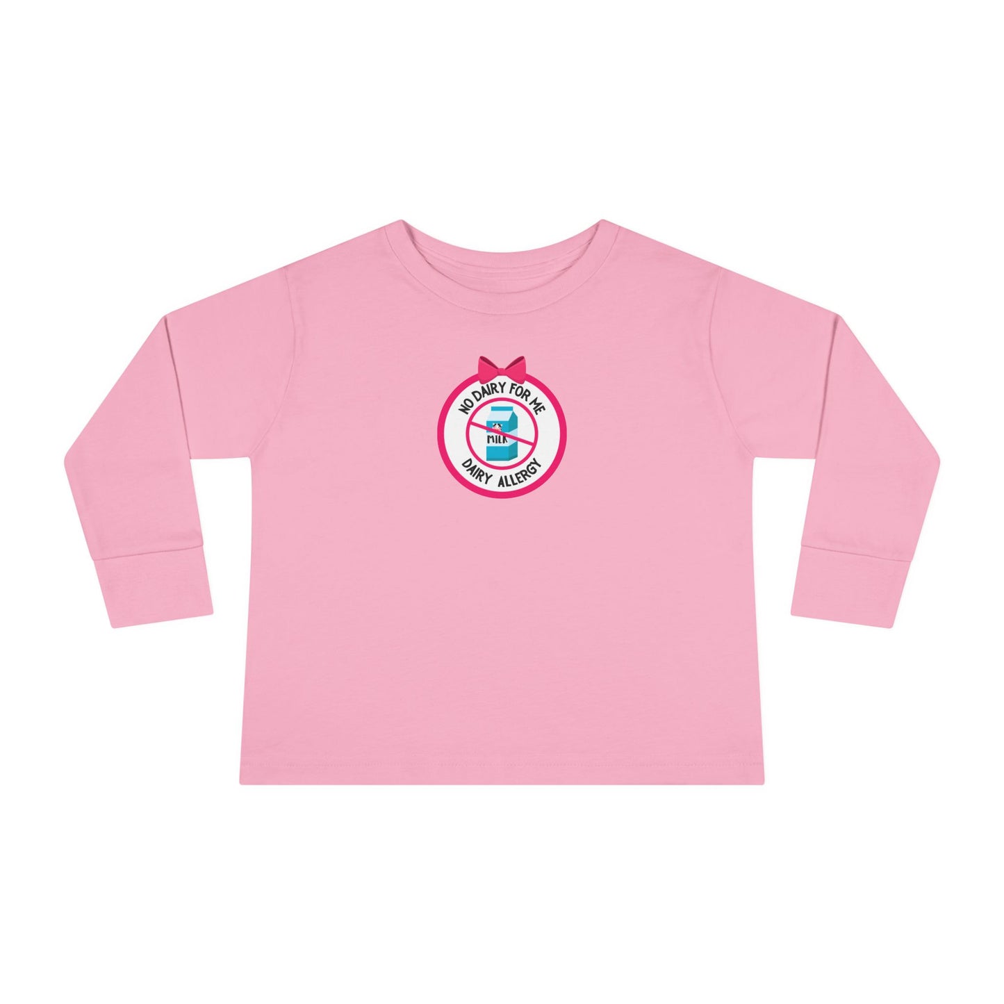 Dairy Allergy Pink Logo Toddler Long Sleeve