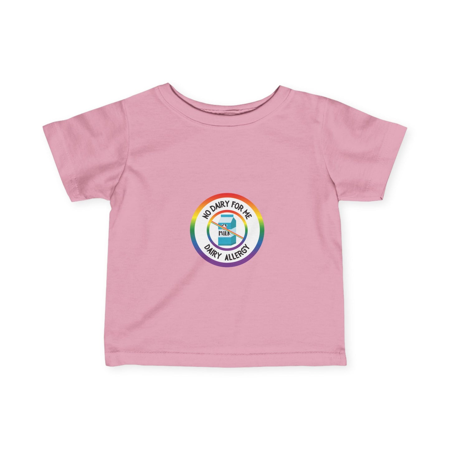 Dairy Allergy Rainbow Logo Baby Tee