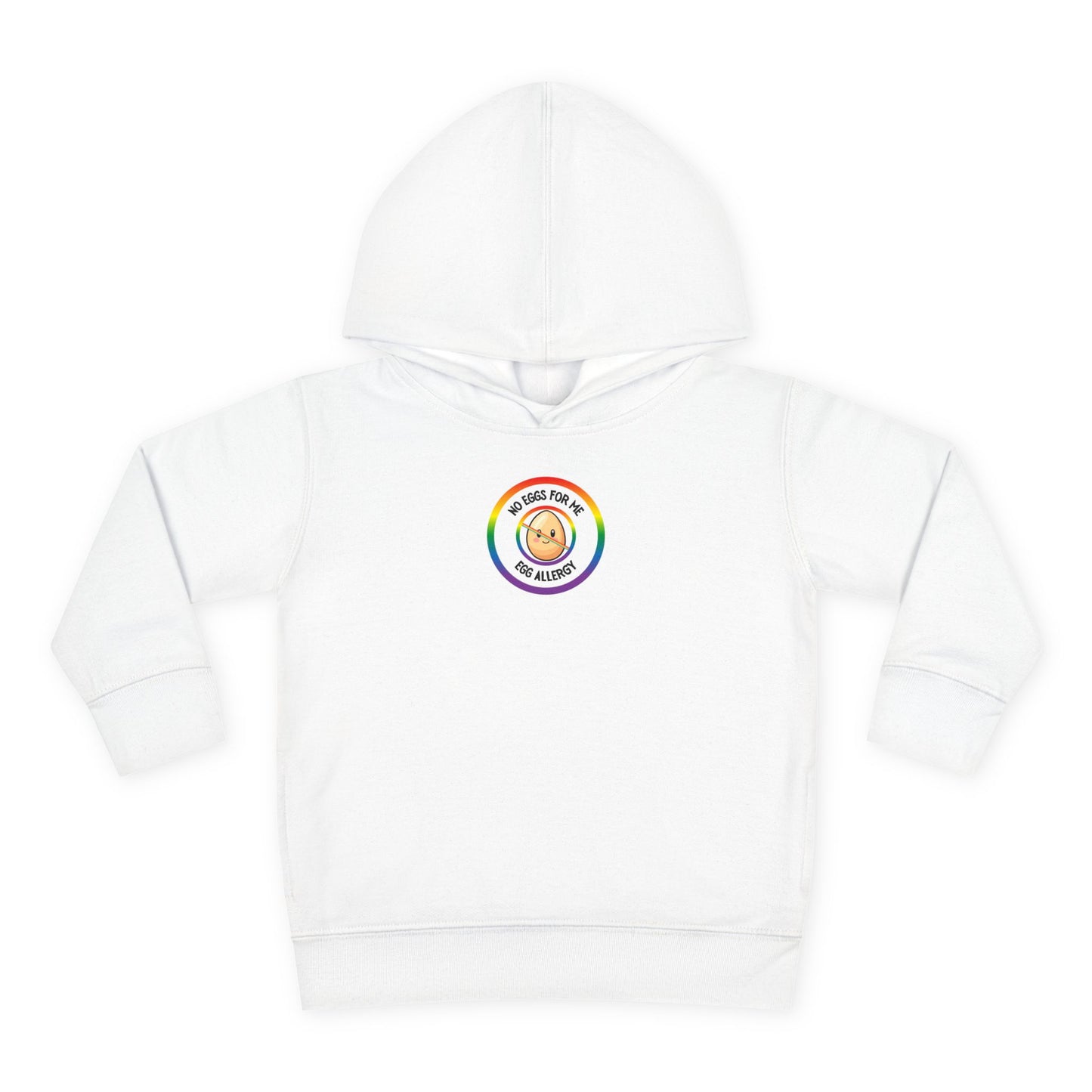 Egg Allergy Rainbow Logo Toddler Hoodie
