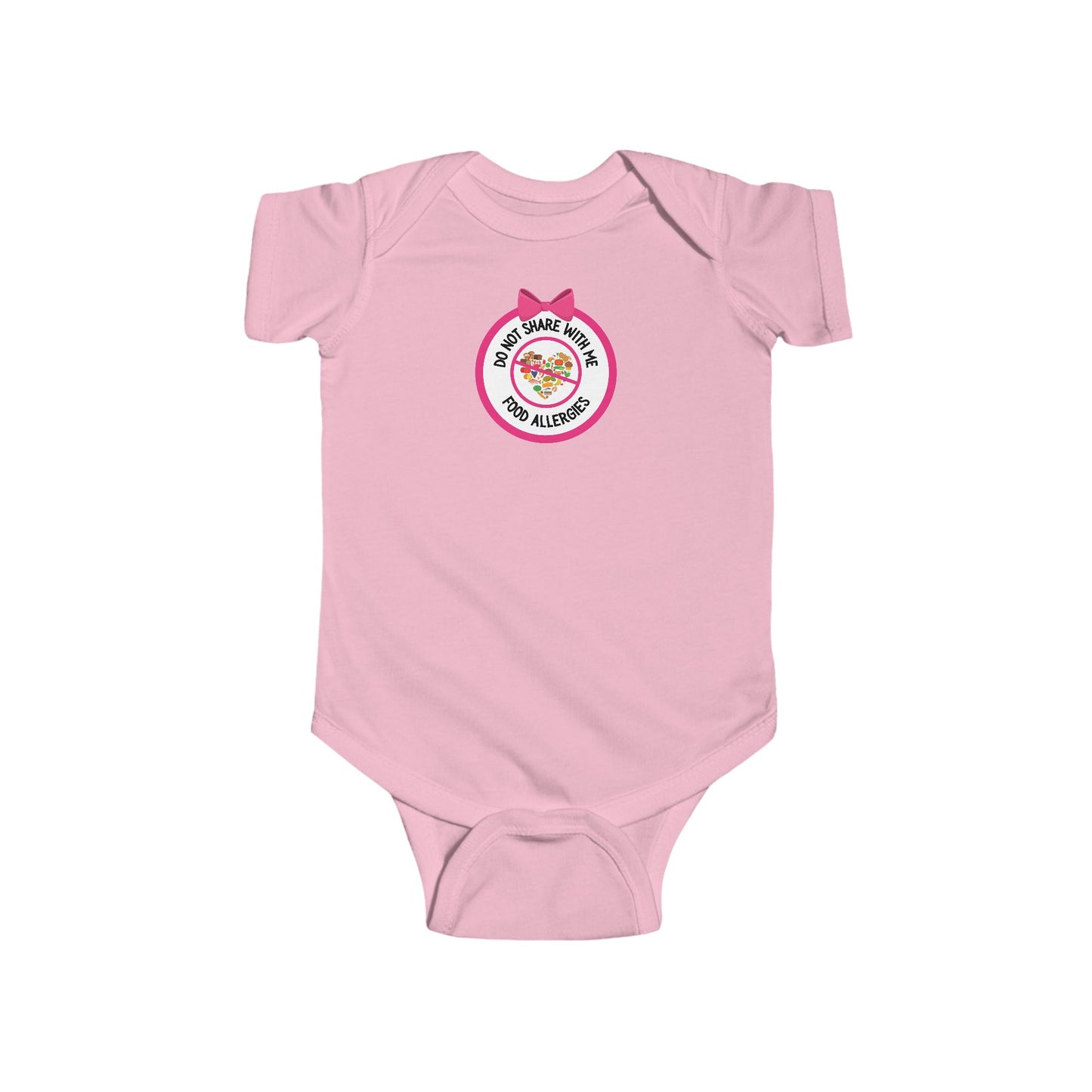 Multiple Allergies Pink Logo Short Sleeve Onesie