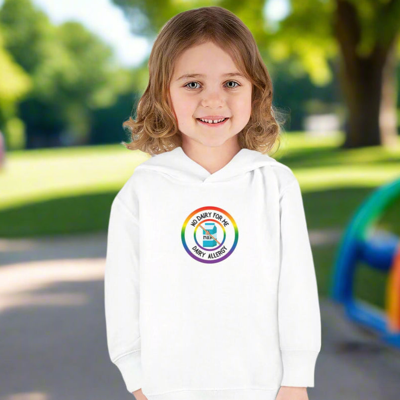 Dairy Allergy Rainbow Logo Toddler Hoodie