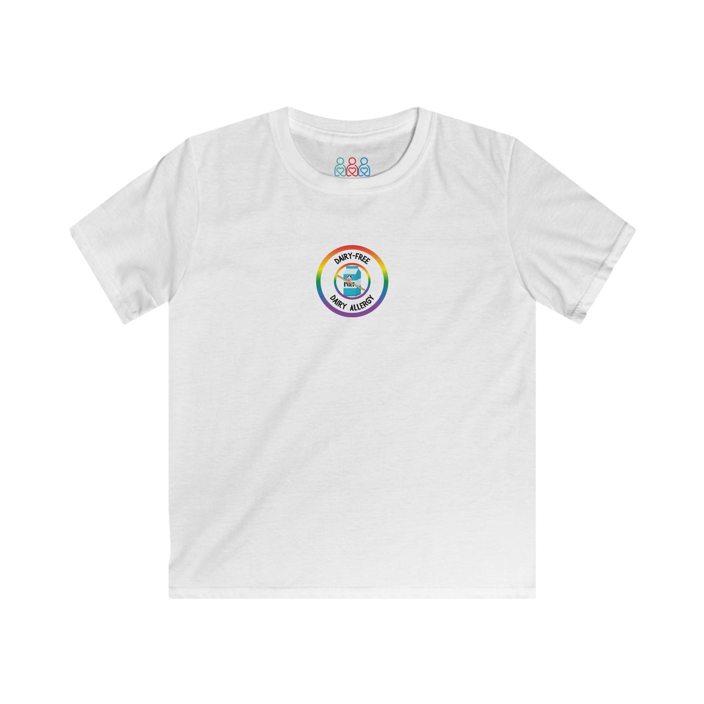 Dairy Allergy Rainbow Logo Youth Tee