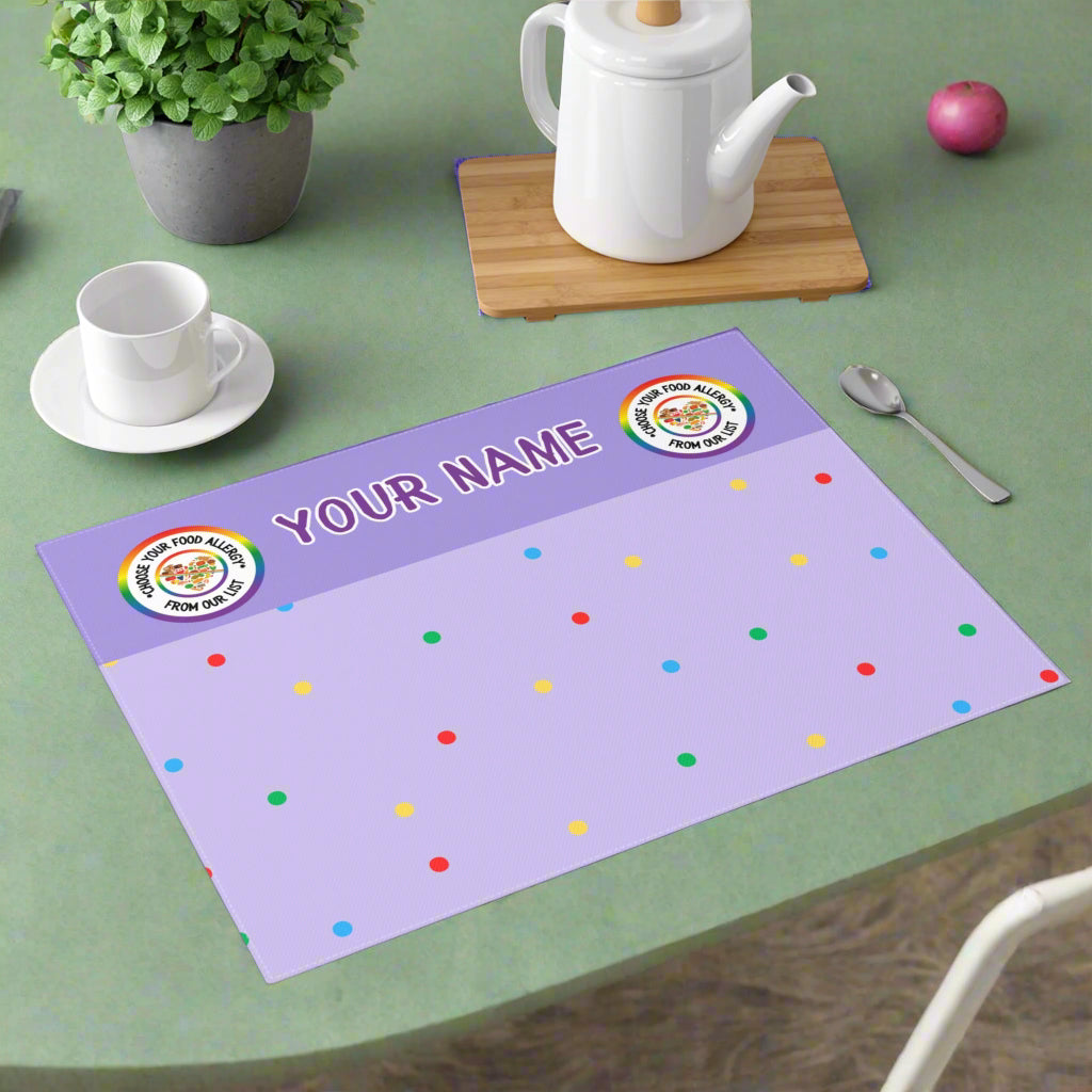 Purple Polka Dot Placemat, 1 pc
