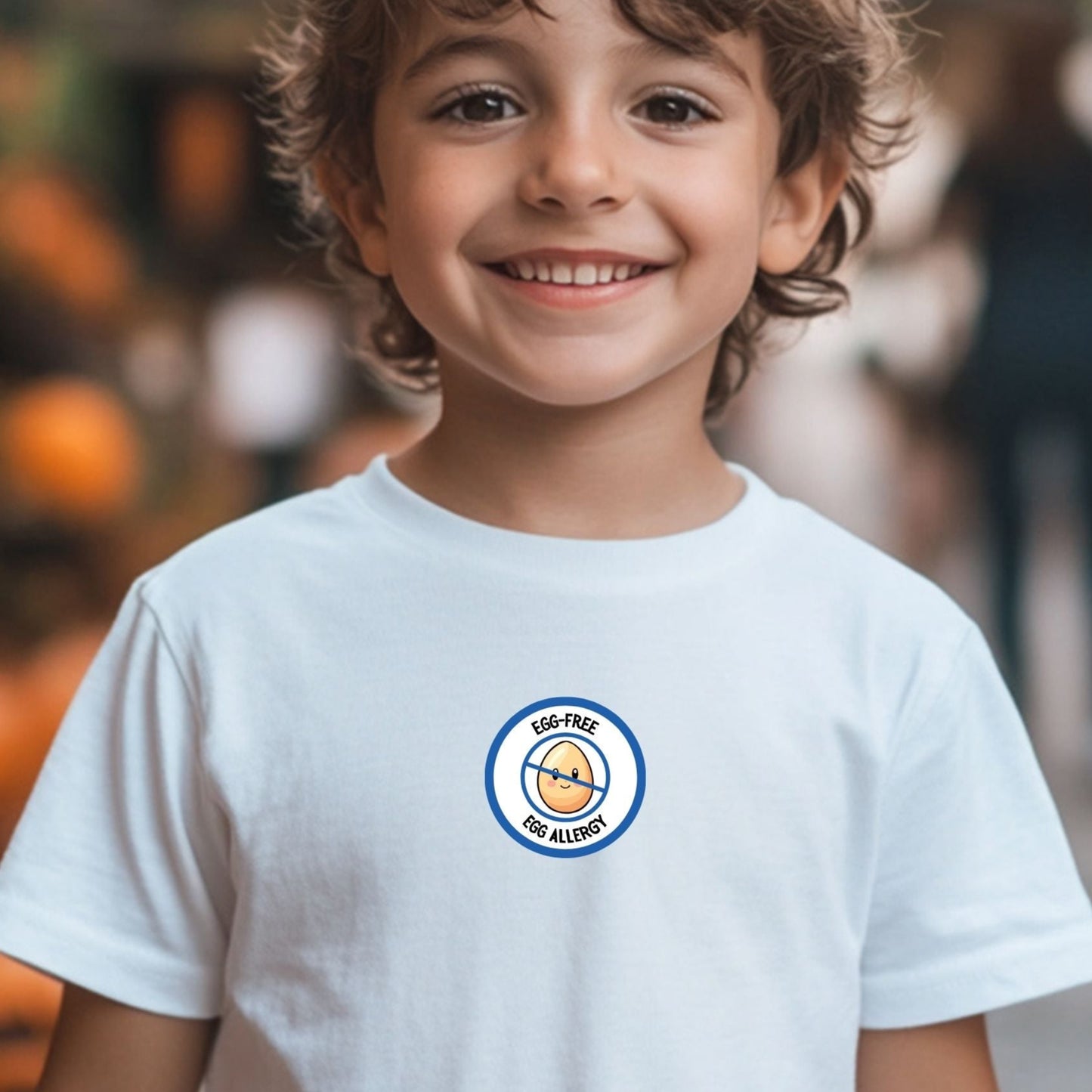 Egg Allergy Blue Logo Youth Tee