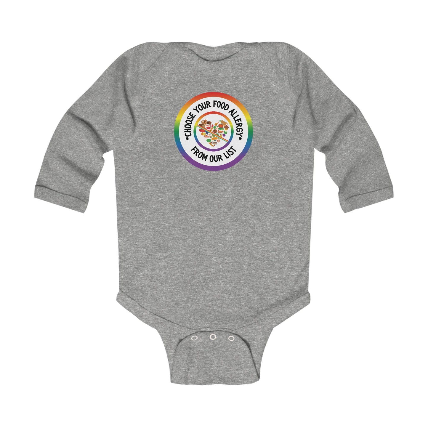 Other Food Allergies Rainbow Logo Long Sleeve Onesie