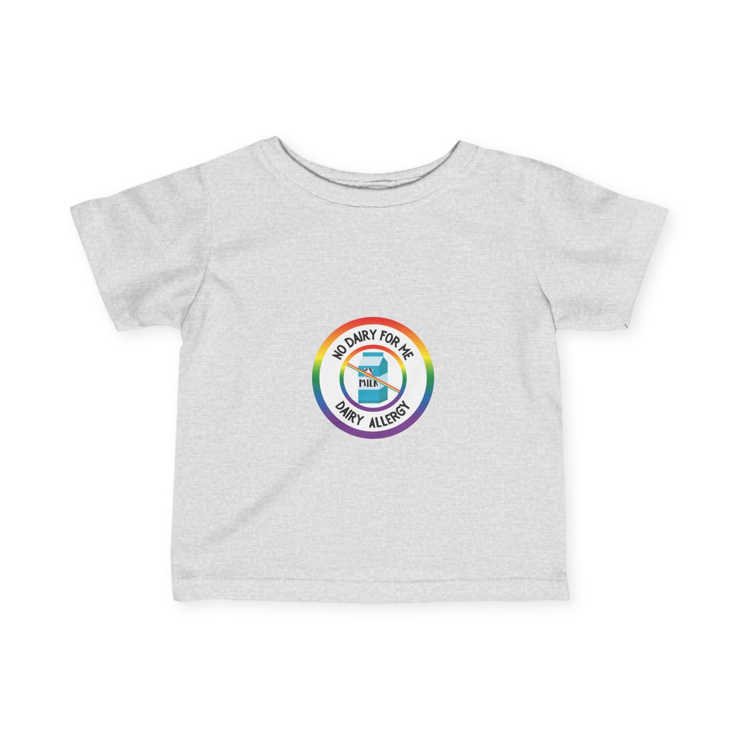 Dairy Allergy Rainbow Logo Baby Tee
